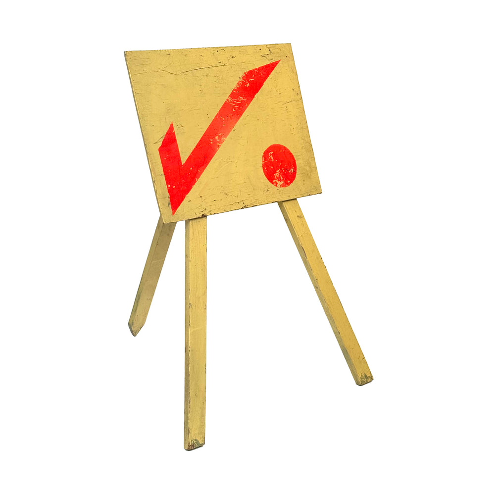 Post-Modern Standing "Checkpoint" Sign