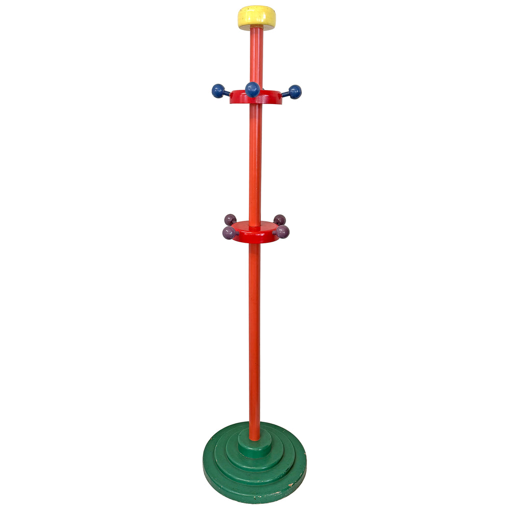 Post Modern Multi-Color Wood Coat Tree