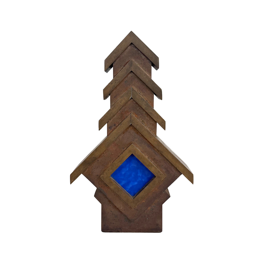 Prarie School Bronze & Ceramic Architectural Object by George Mann Niedecken