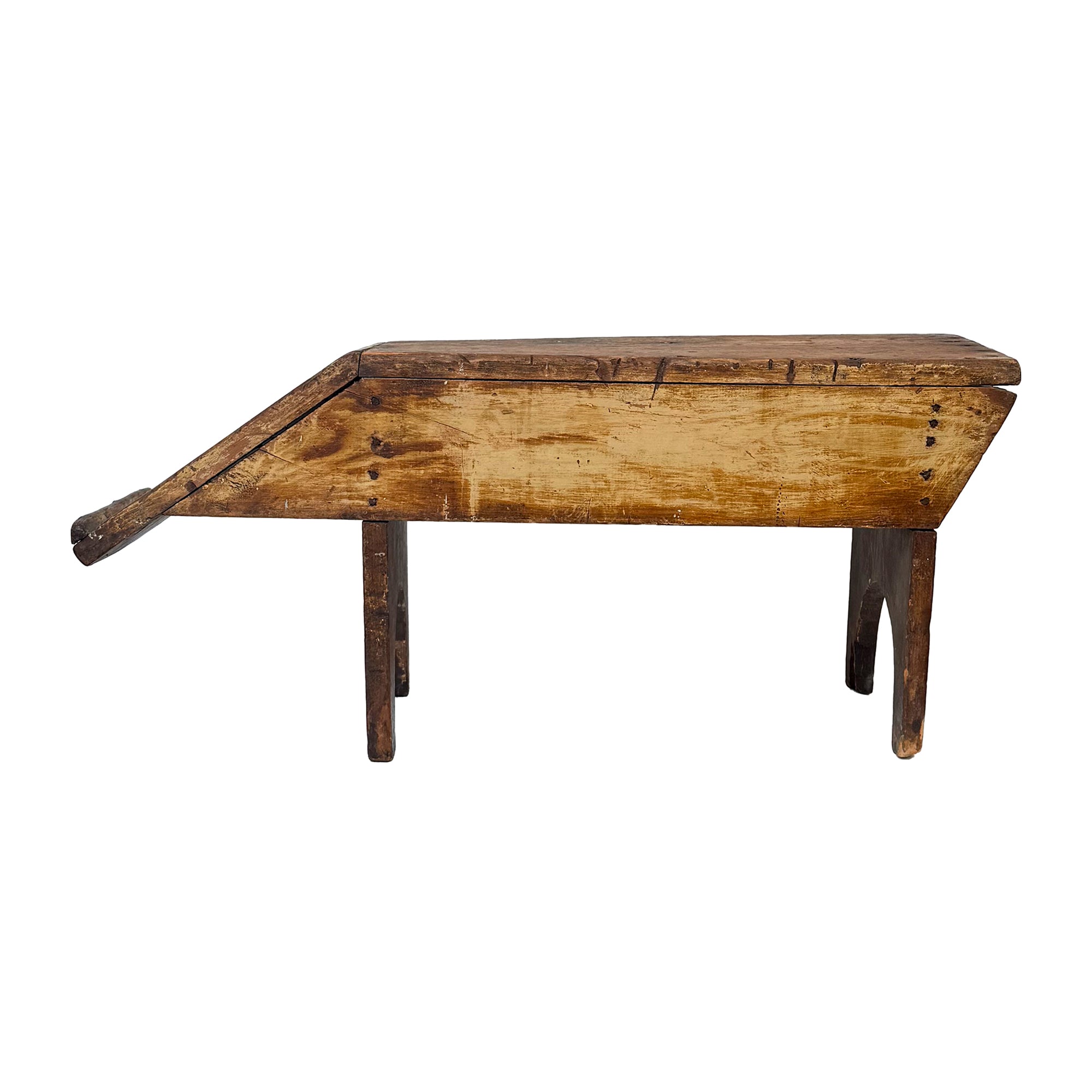Primitive Wood "Pig" Boot Jack Bench