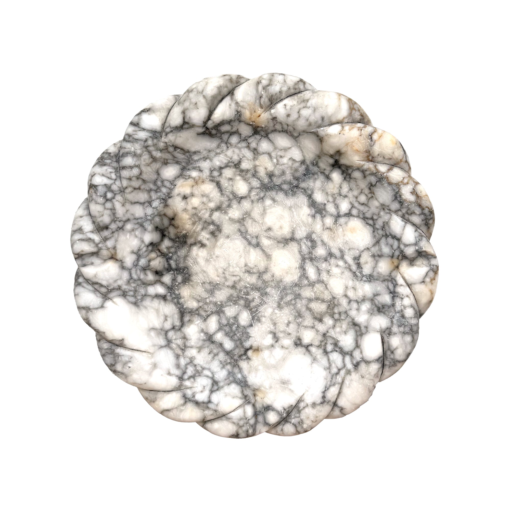 Round Marble Catch-All with Twisted Rim