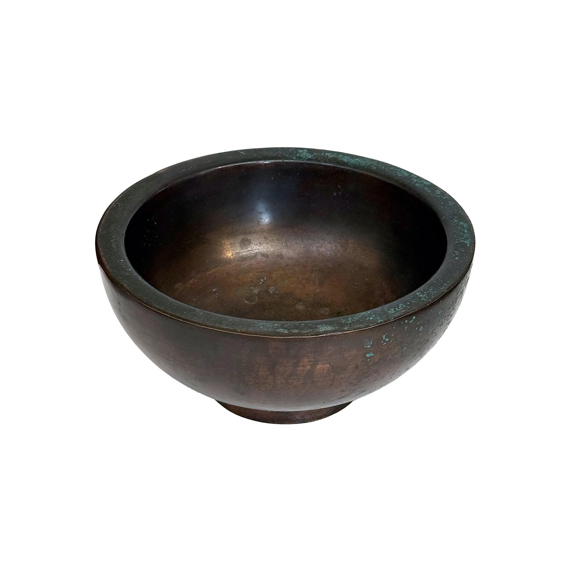 Round Modernist Copper Bowl or Catch-All