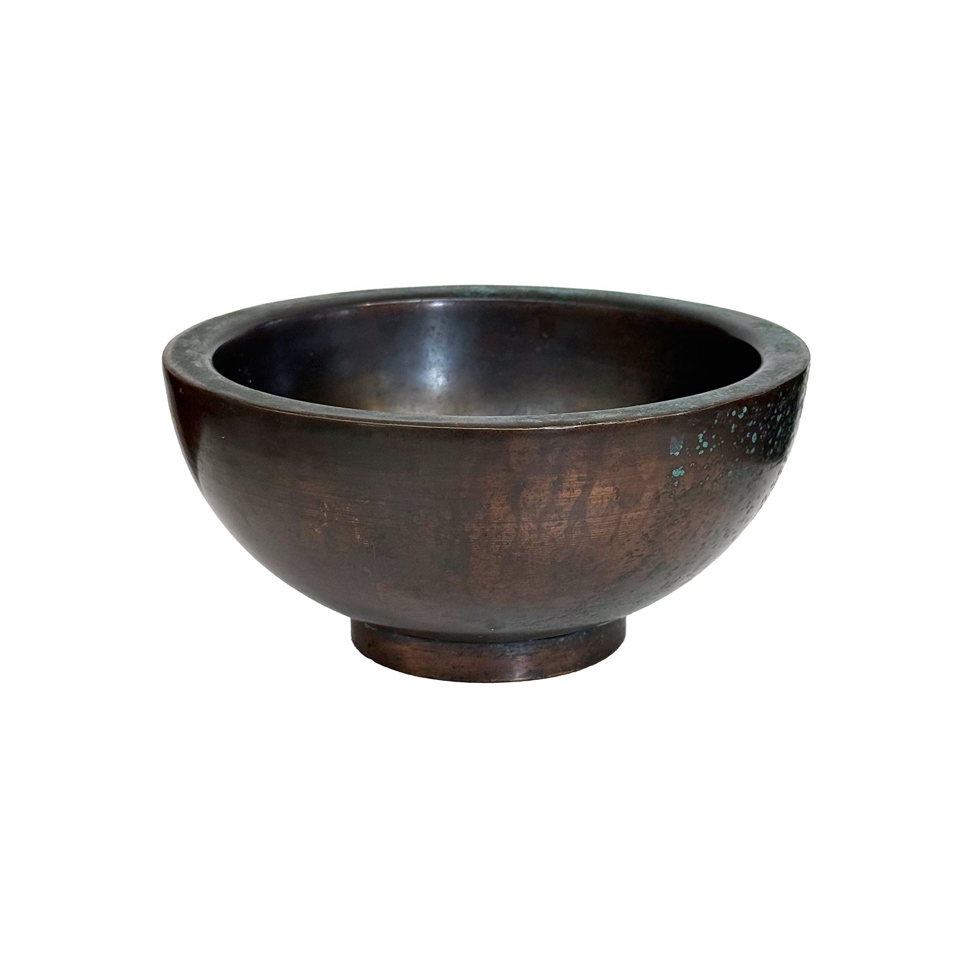 Round Modernist Copper Bowl or Catch-All
