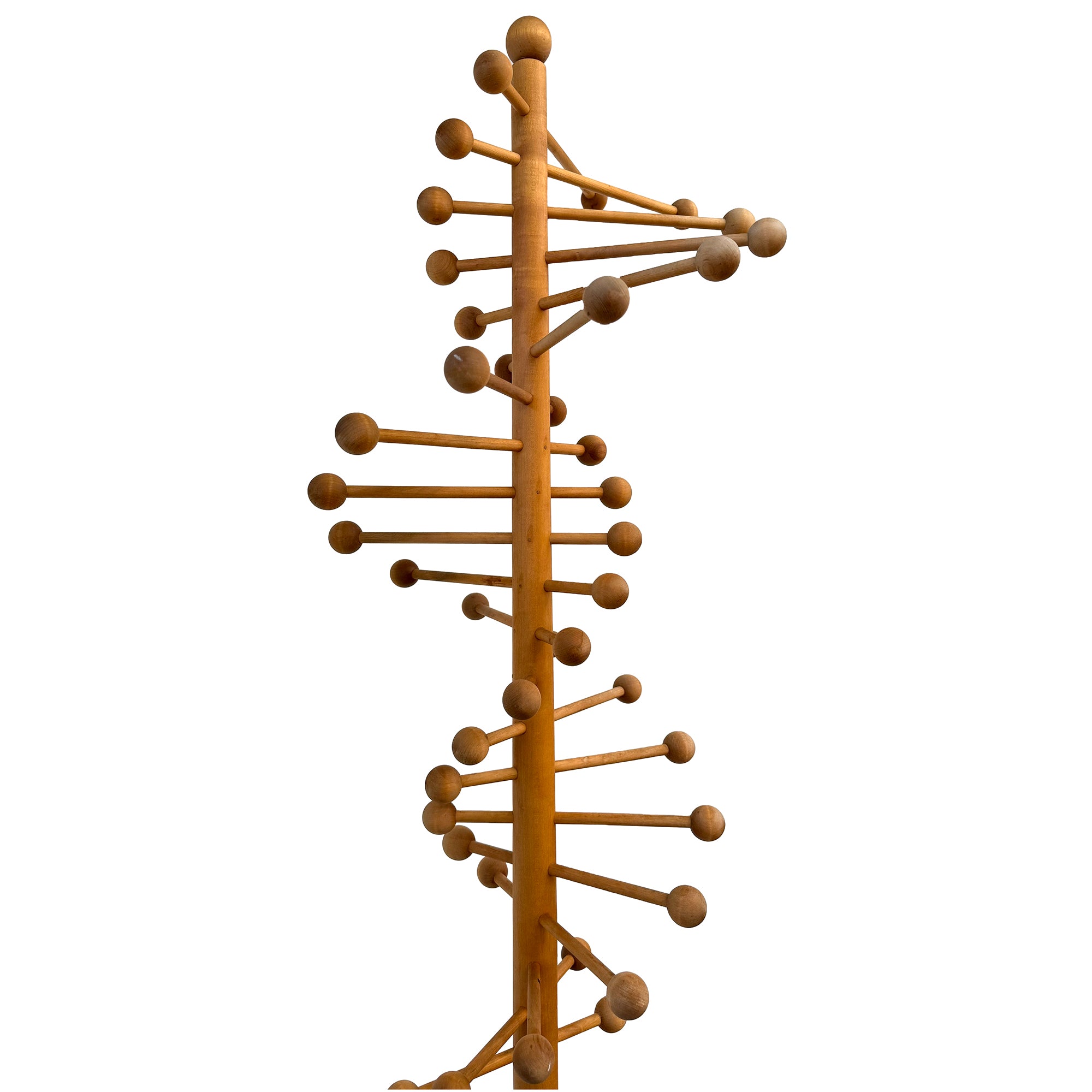 Scandinavian Modernist Wood Coat Rack