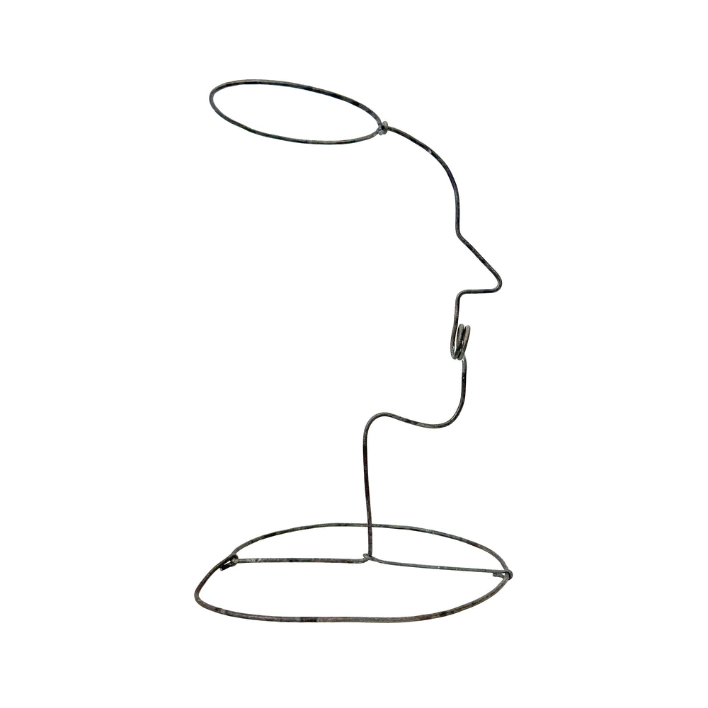 Sculptural Anthropomorphic Wire Plant Stand