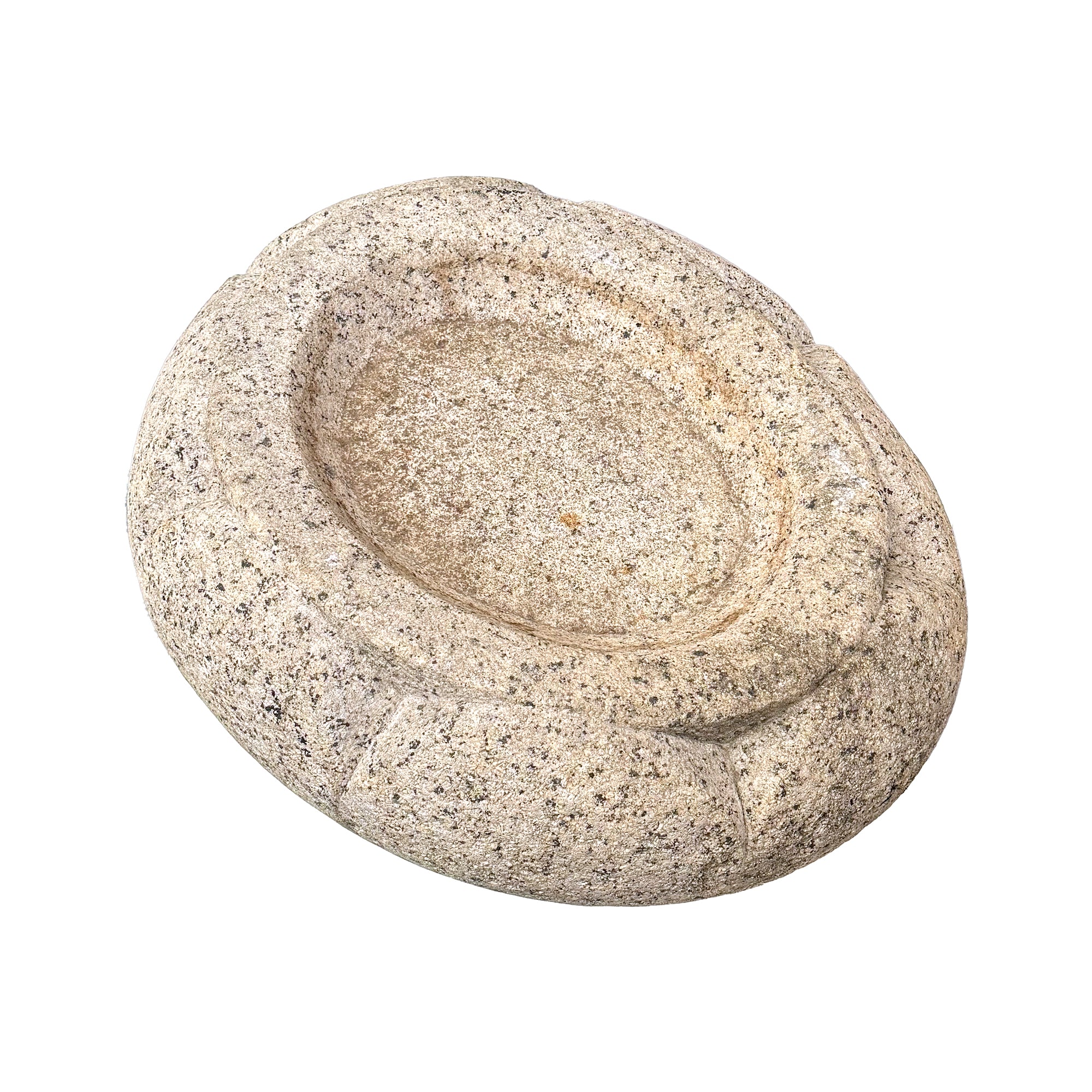 Sculptural Carved Stone Bird Bath