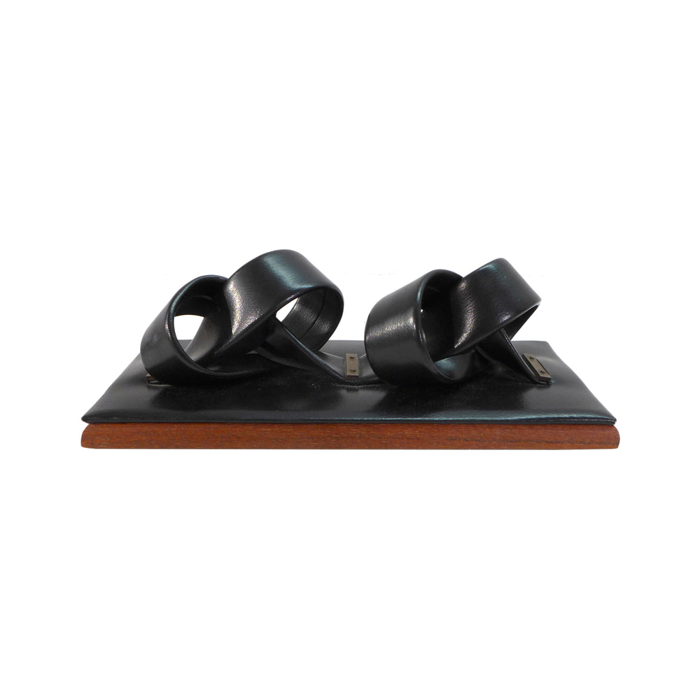 Sculptural Looping Leather Desk Object