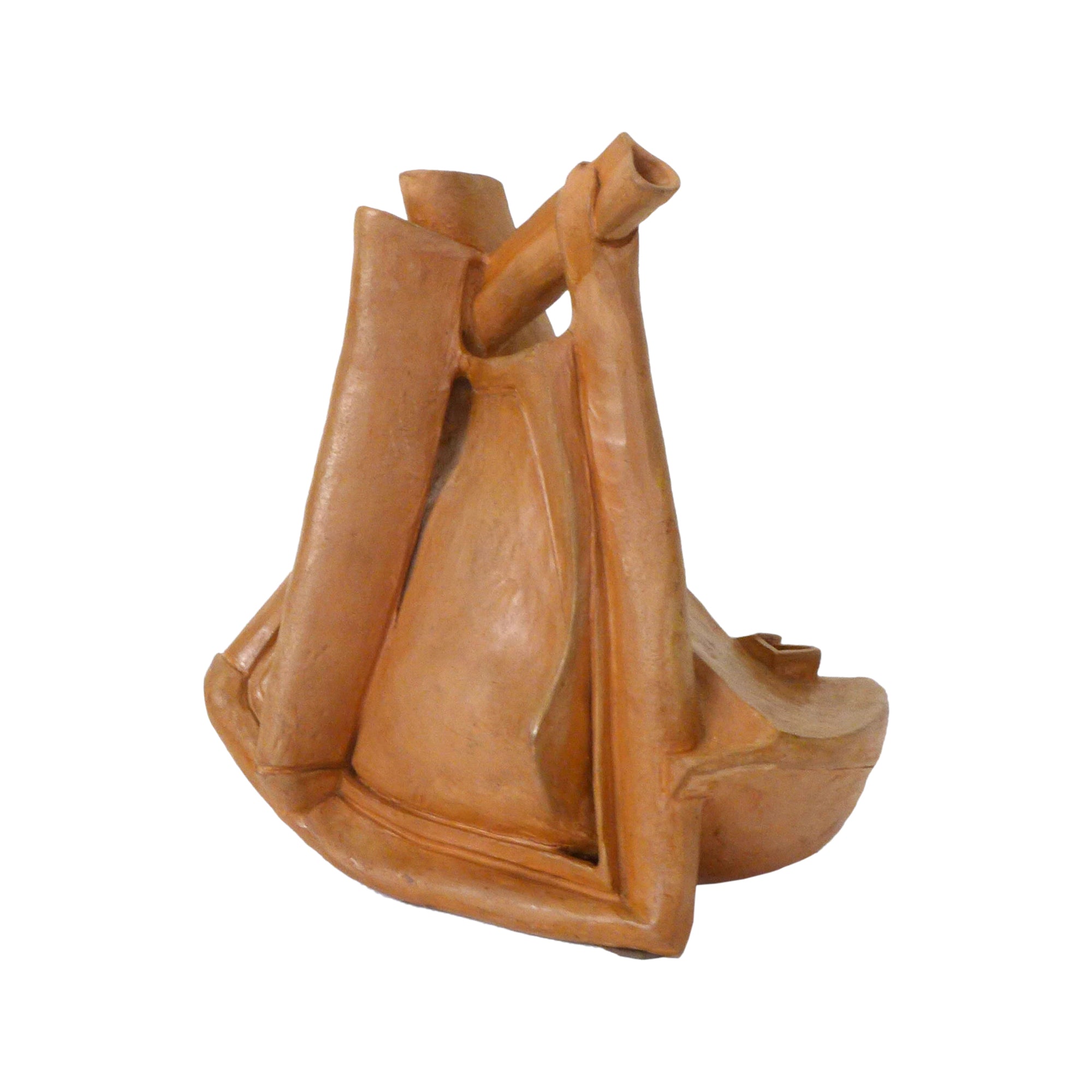 Sculptural Post-Modern Stucio Ceramic Vase