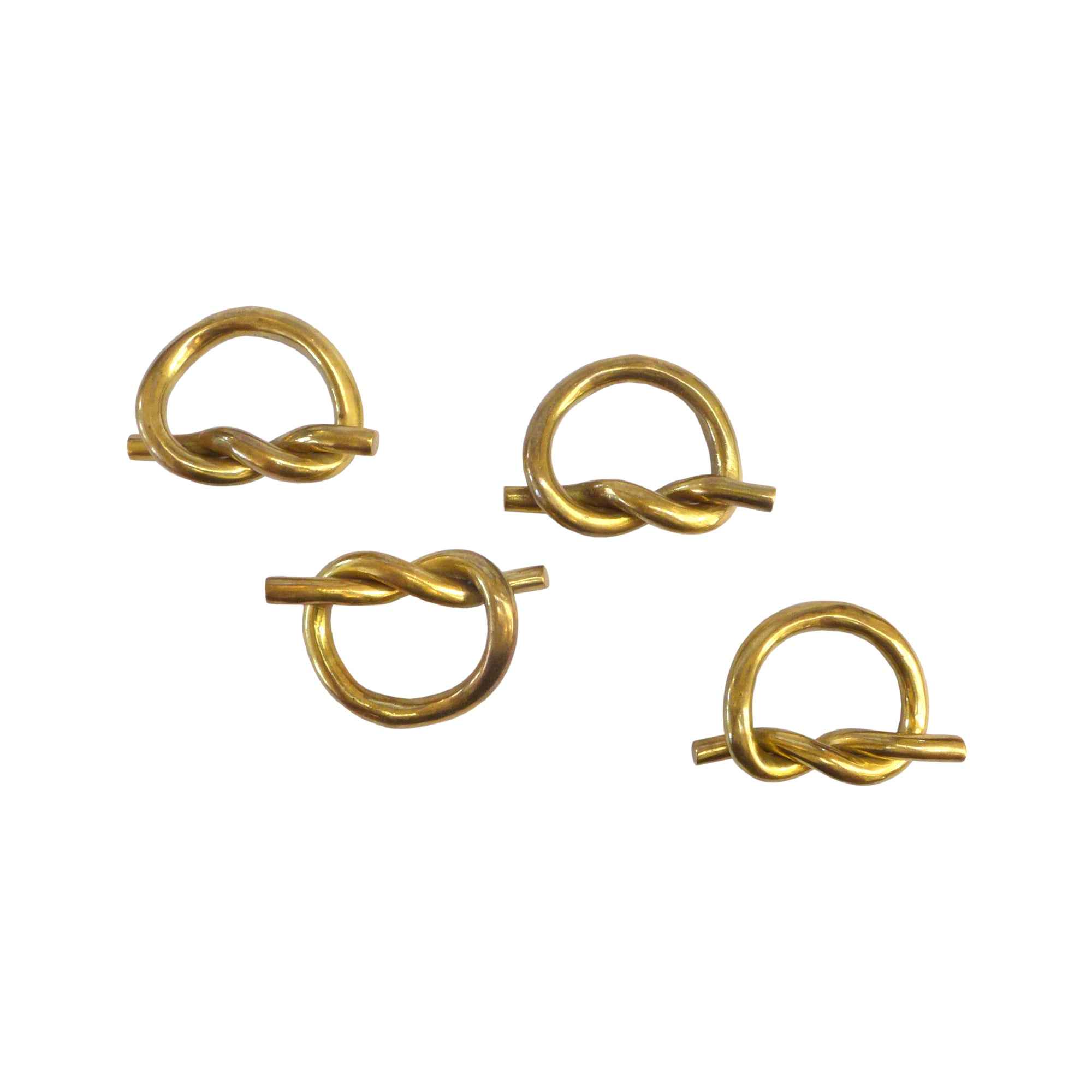 Set of 4 Brass Knot Napkin Rings
