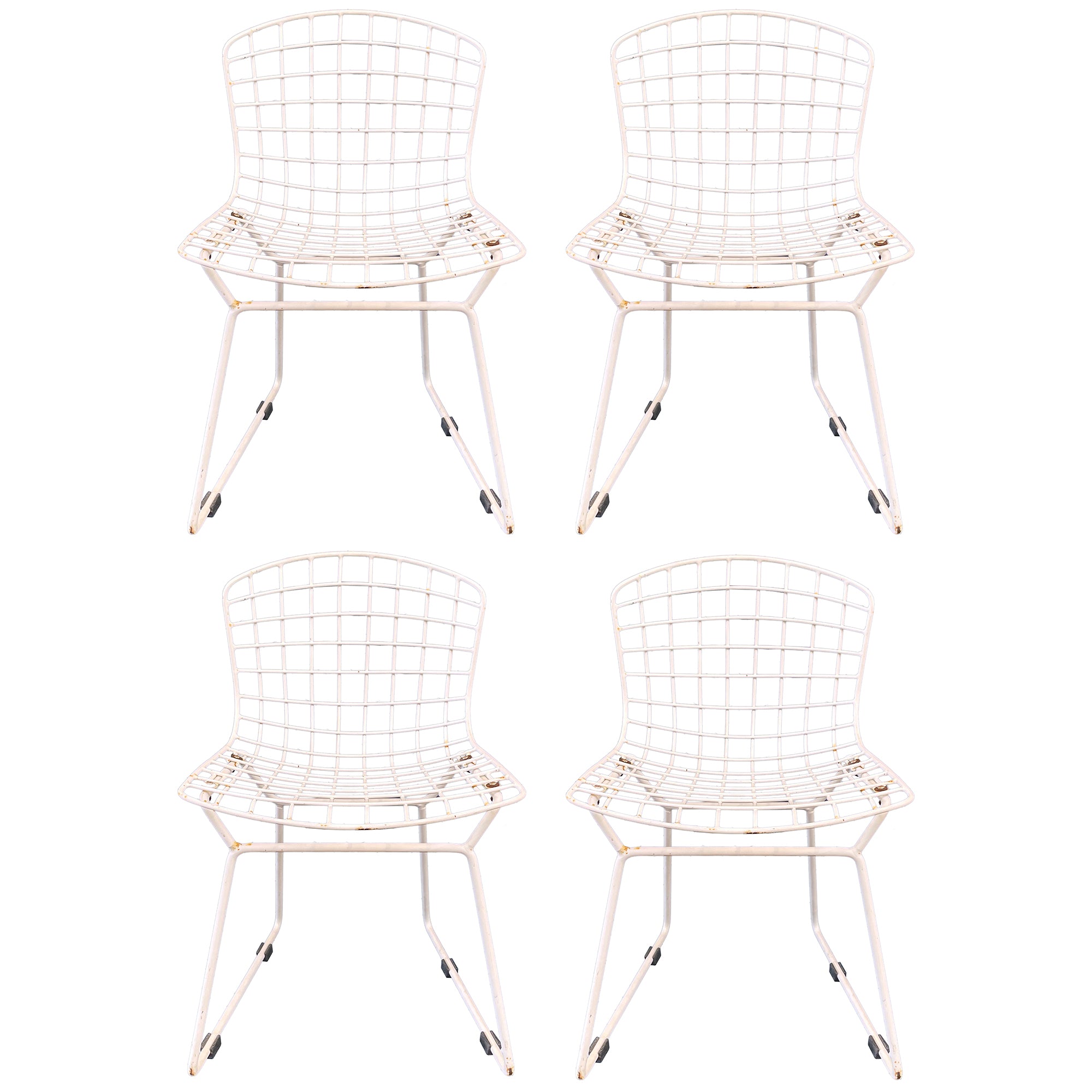 Set of 4 Wrought Iron Kids Chairs by Harry Bertoia