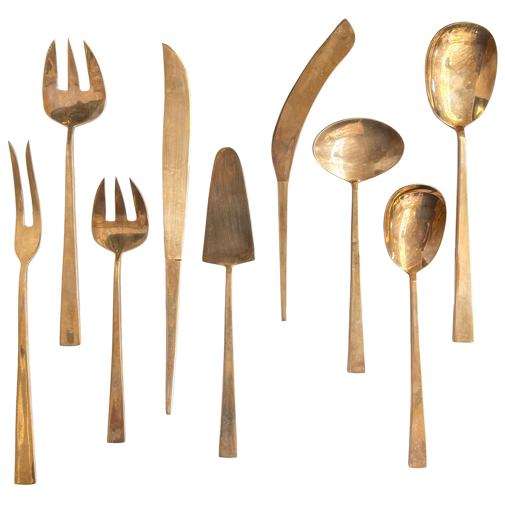 Set of Brass Flatware by Star of Siam