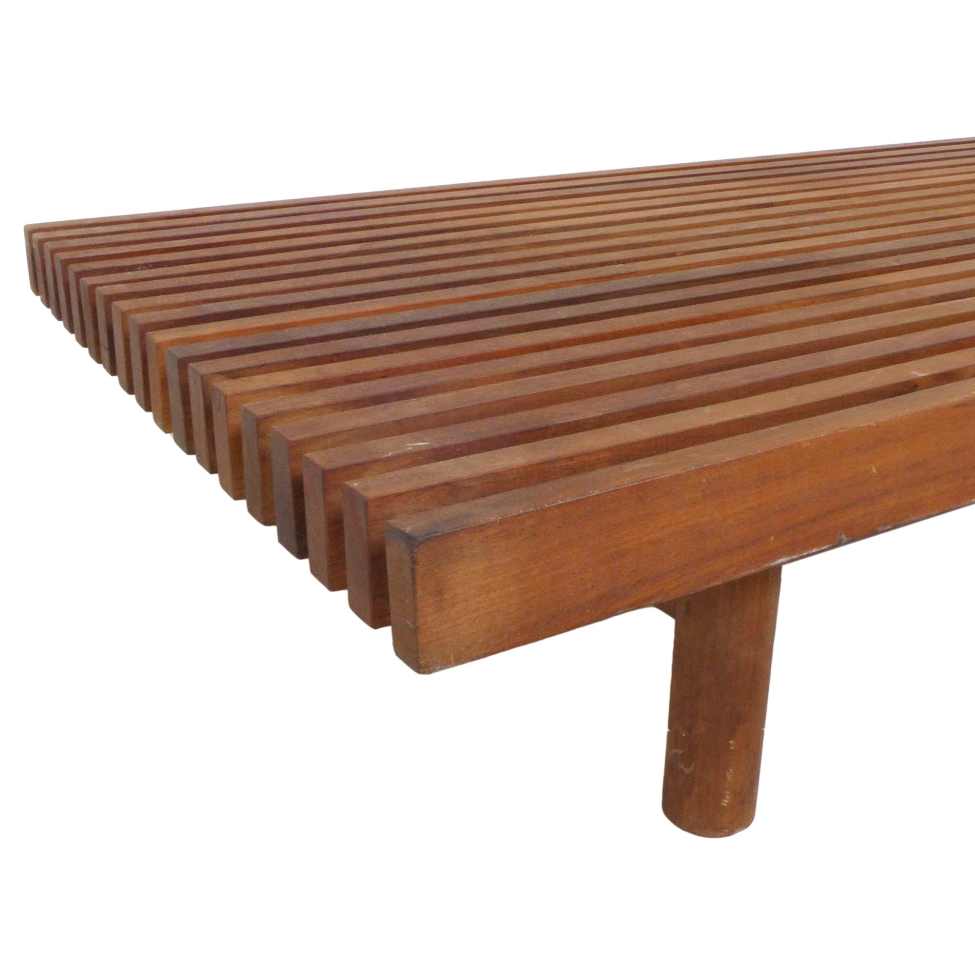 Low Slatted Bench in Teak by William Krisel, AIA