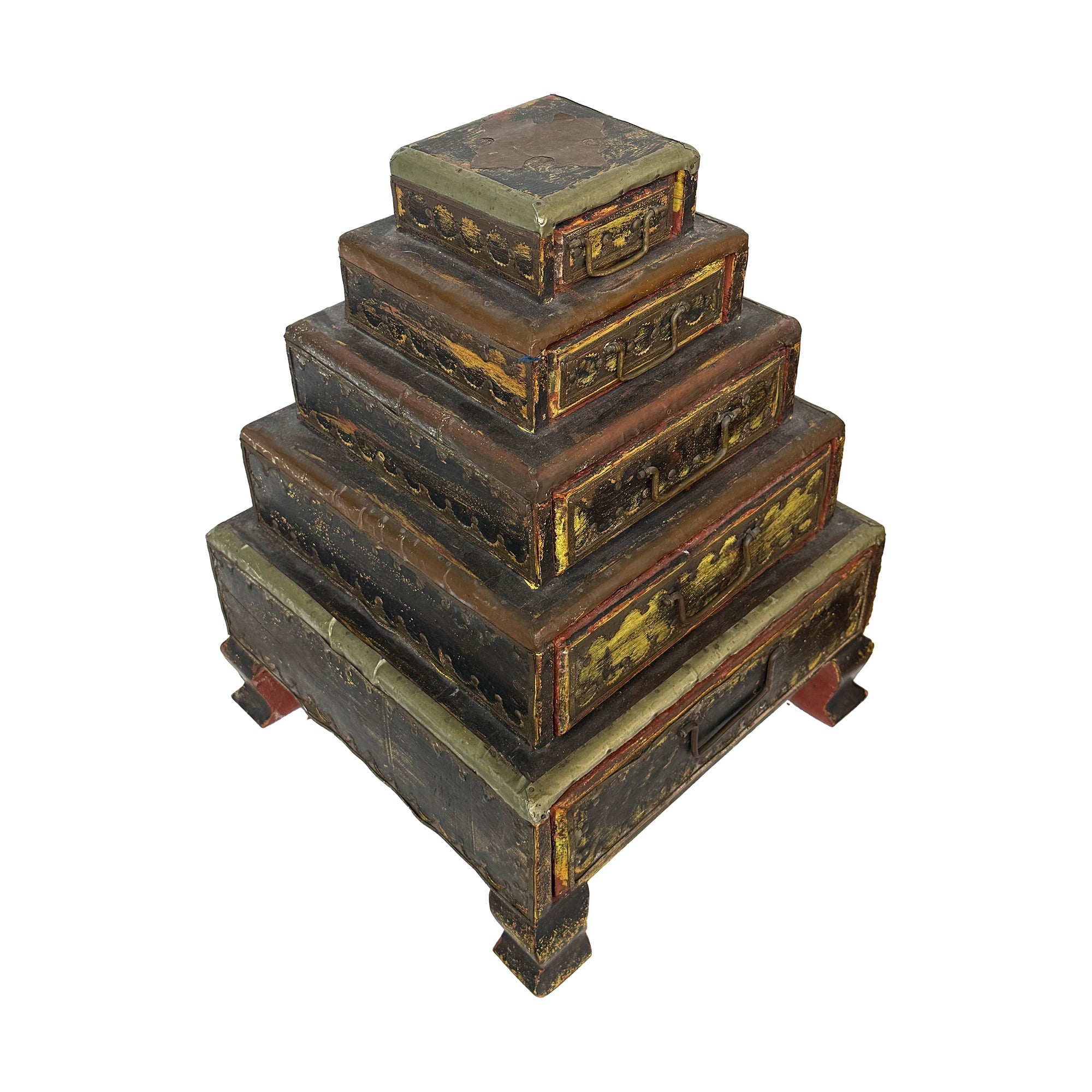 Small Asian Stepped Jewelry Chest of Drawers