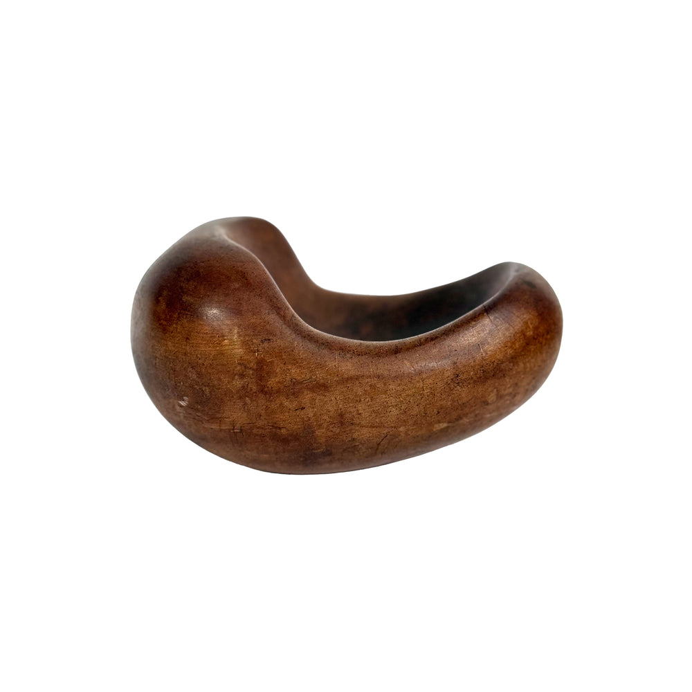 Small Carved Wood Biomorphic Catch-All