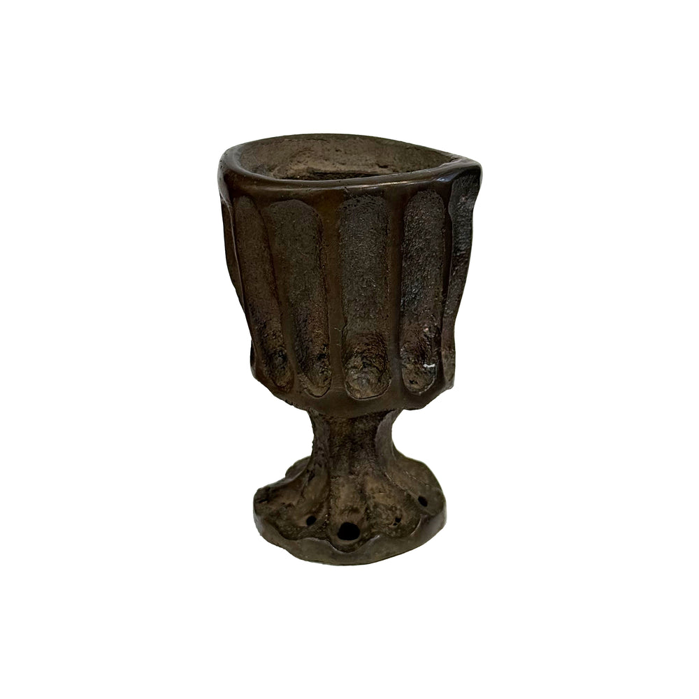 Small Cast Bronze Chalice-Form Vessel