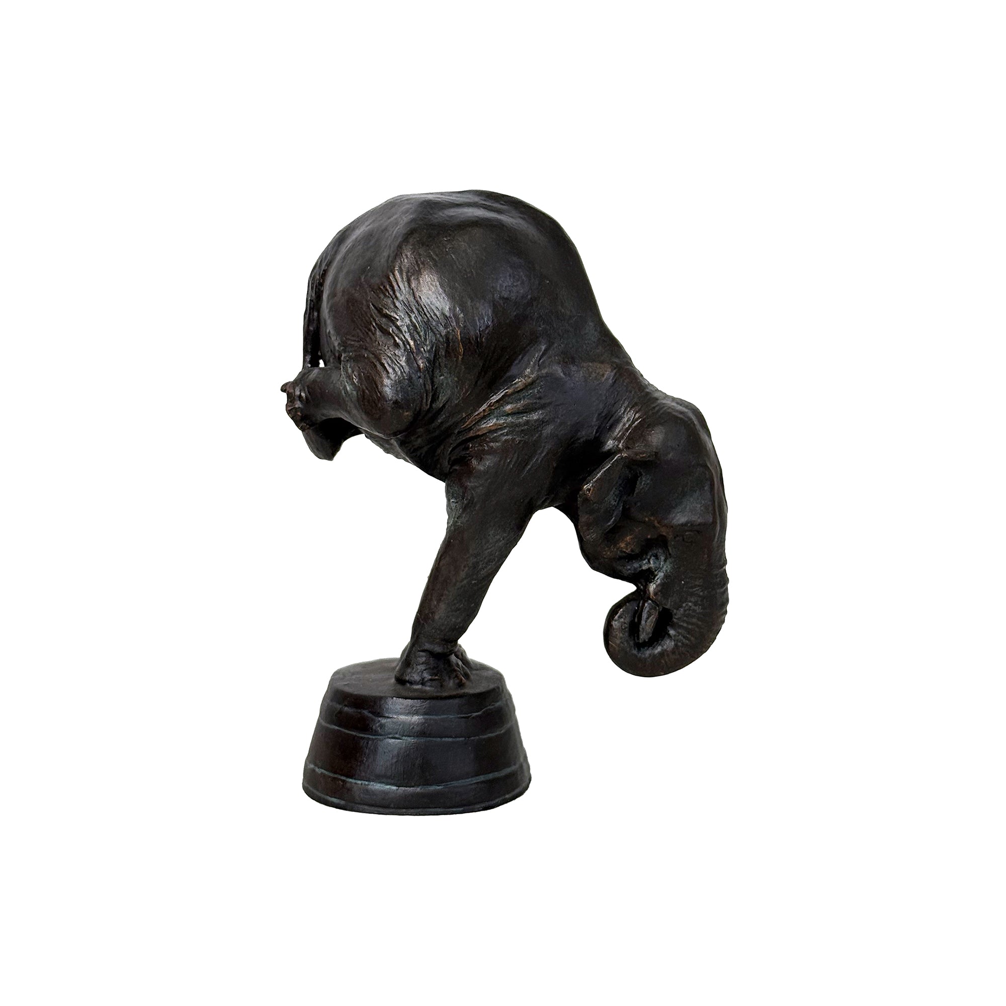 Small Cast Bronze Circus Elephant