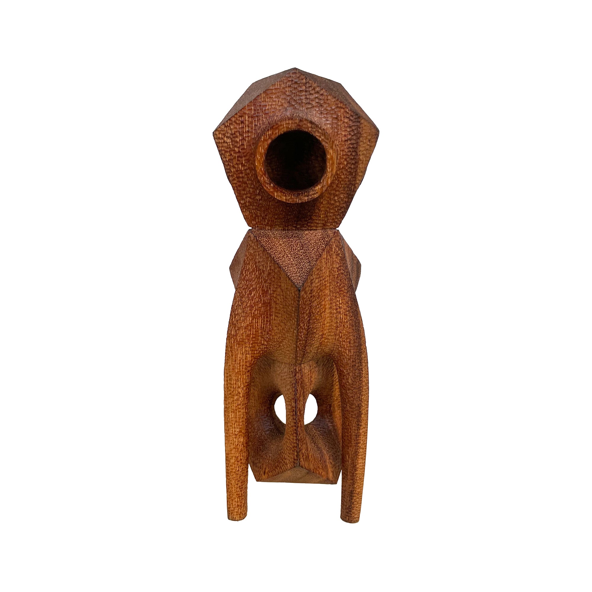 Small Contemporary Carved Wood Hard/Soft Totem Sculpture by Aleph Geddis