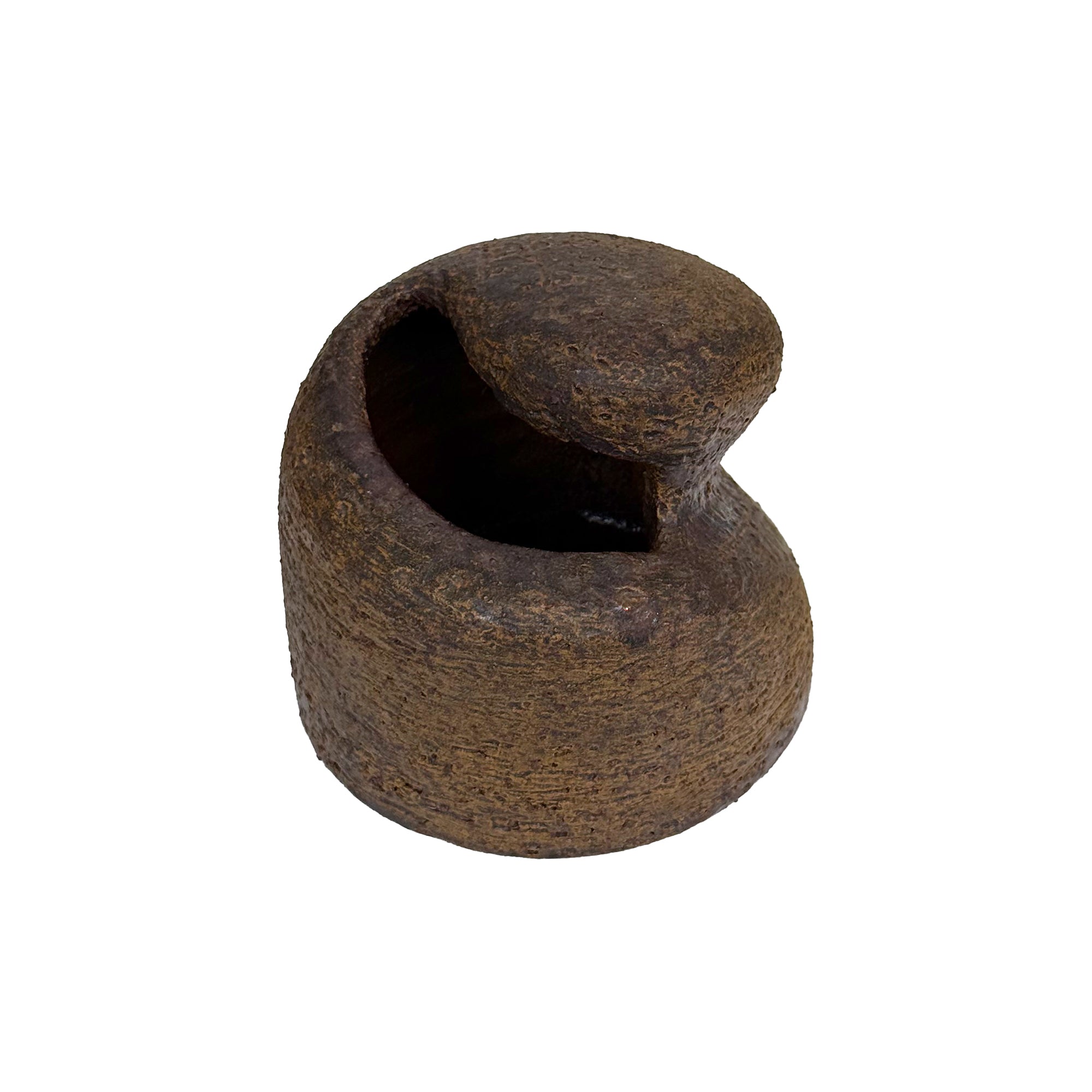 Small Japanese Studio Ceramic Spiraling Vase