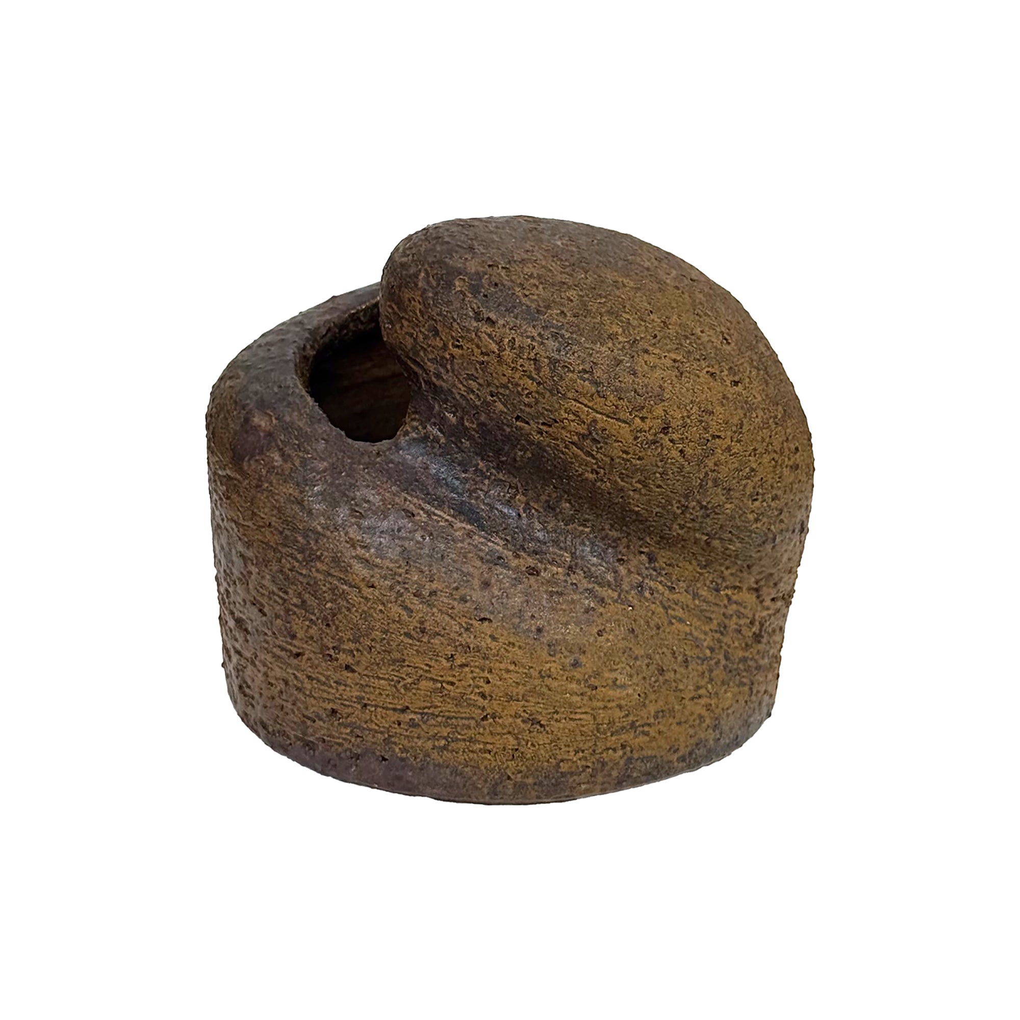 Small Japanese Studio Ceramic Spiraling Vase