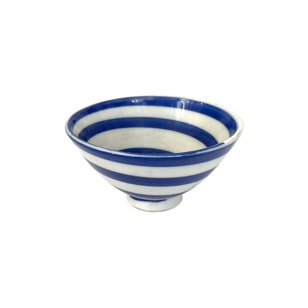 Small Porcelain Bowl or Catch-All with Blue Spiral