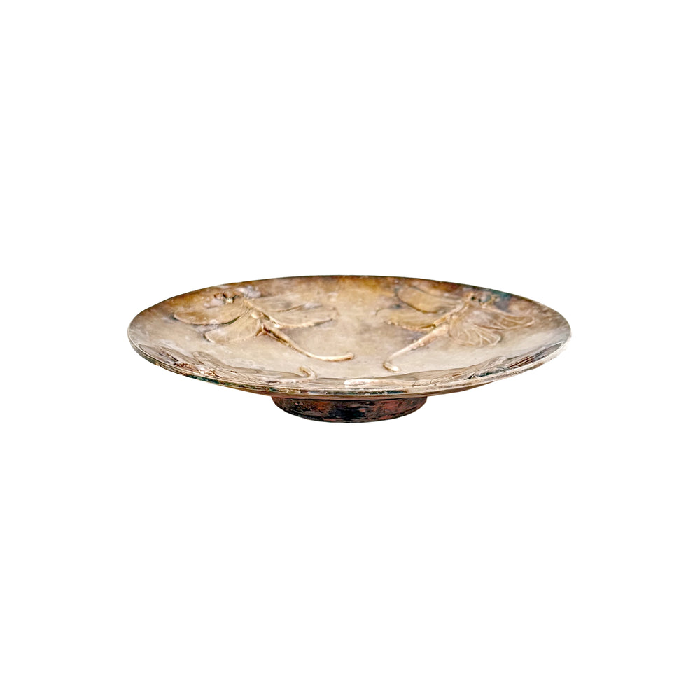 Small Silver Plate Dragonfly Dish by Christofle