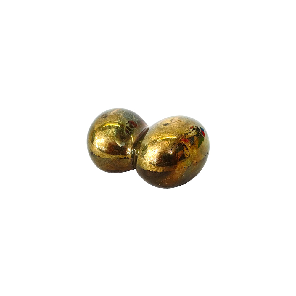 Small Solid Bronze Double Egg Sculptural Object