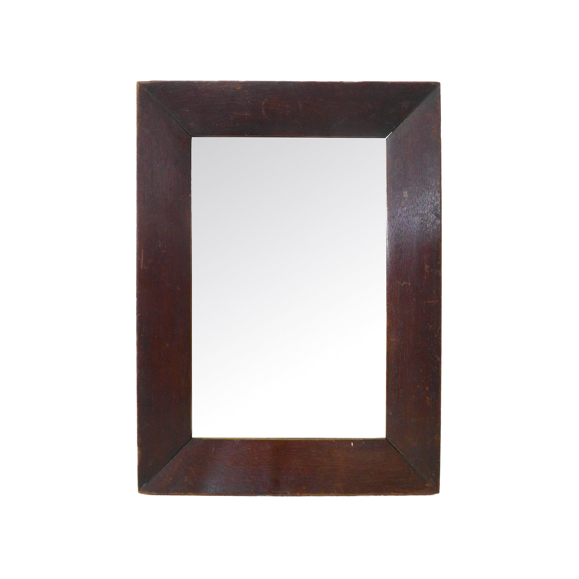 Small Vintage Wood-Framed Mirror