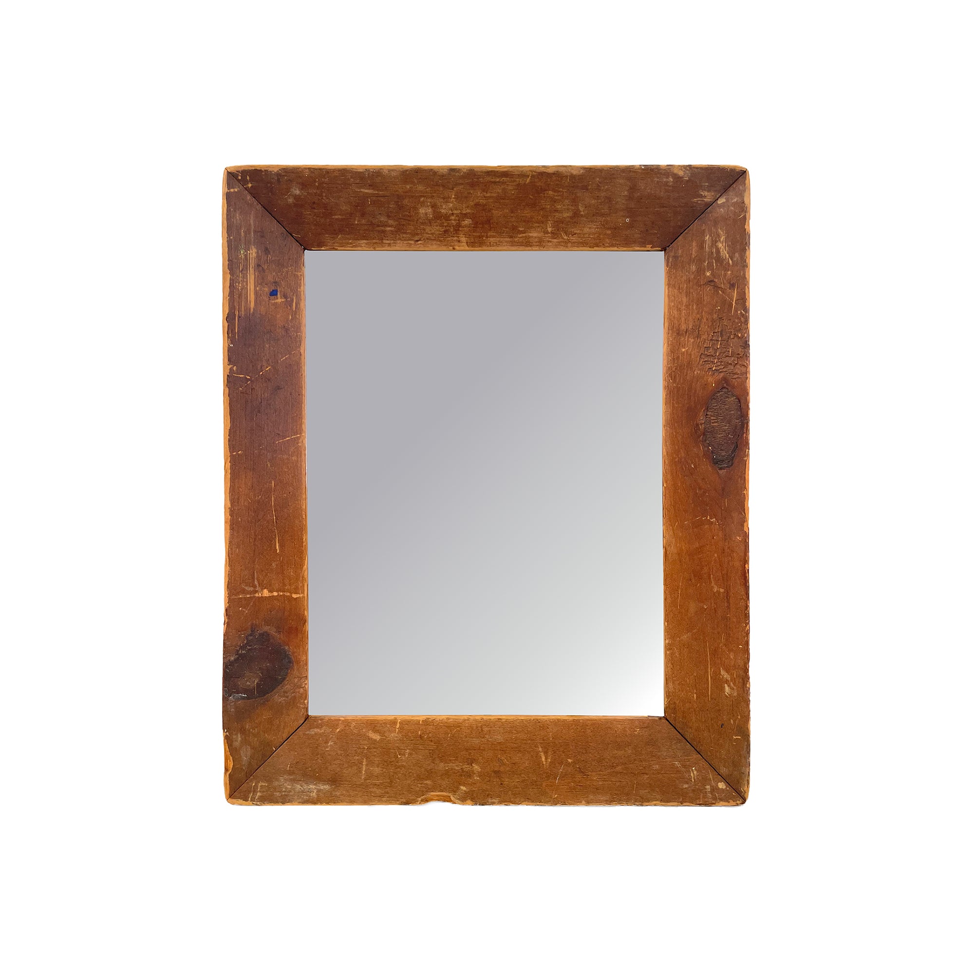 Small Wood-Framed Mirror