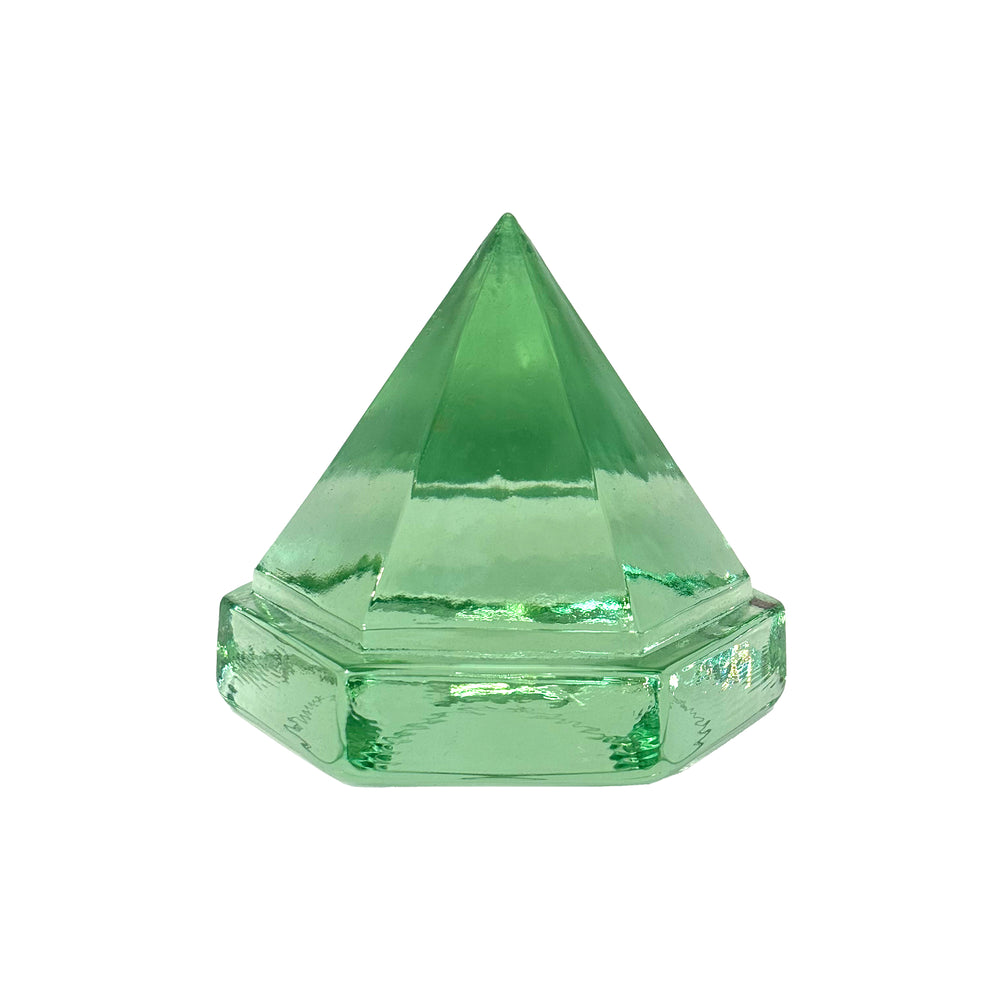 Solid Glass "Windjammer" Prism Paperweight with Original Box