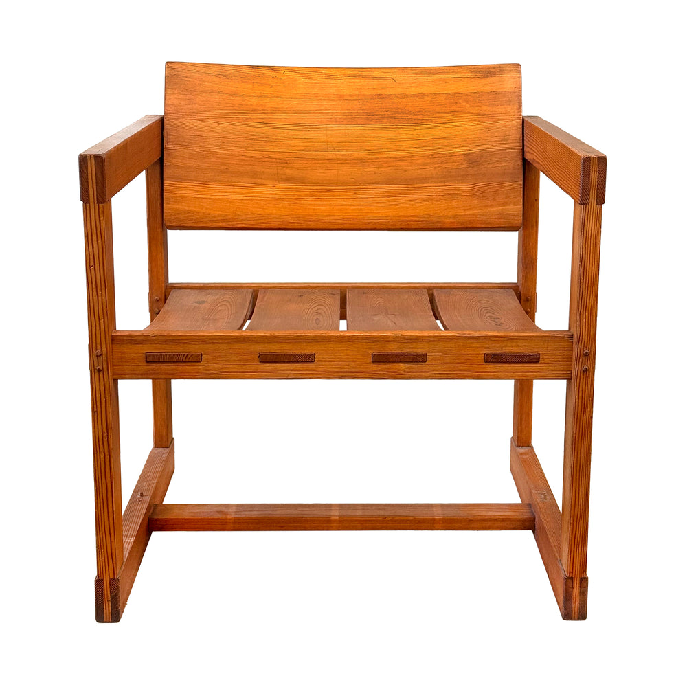 Solid Pine Norwegian Lounge Chair by Edvin Helseth for Trybo