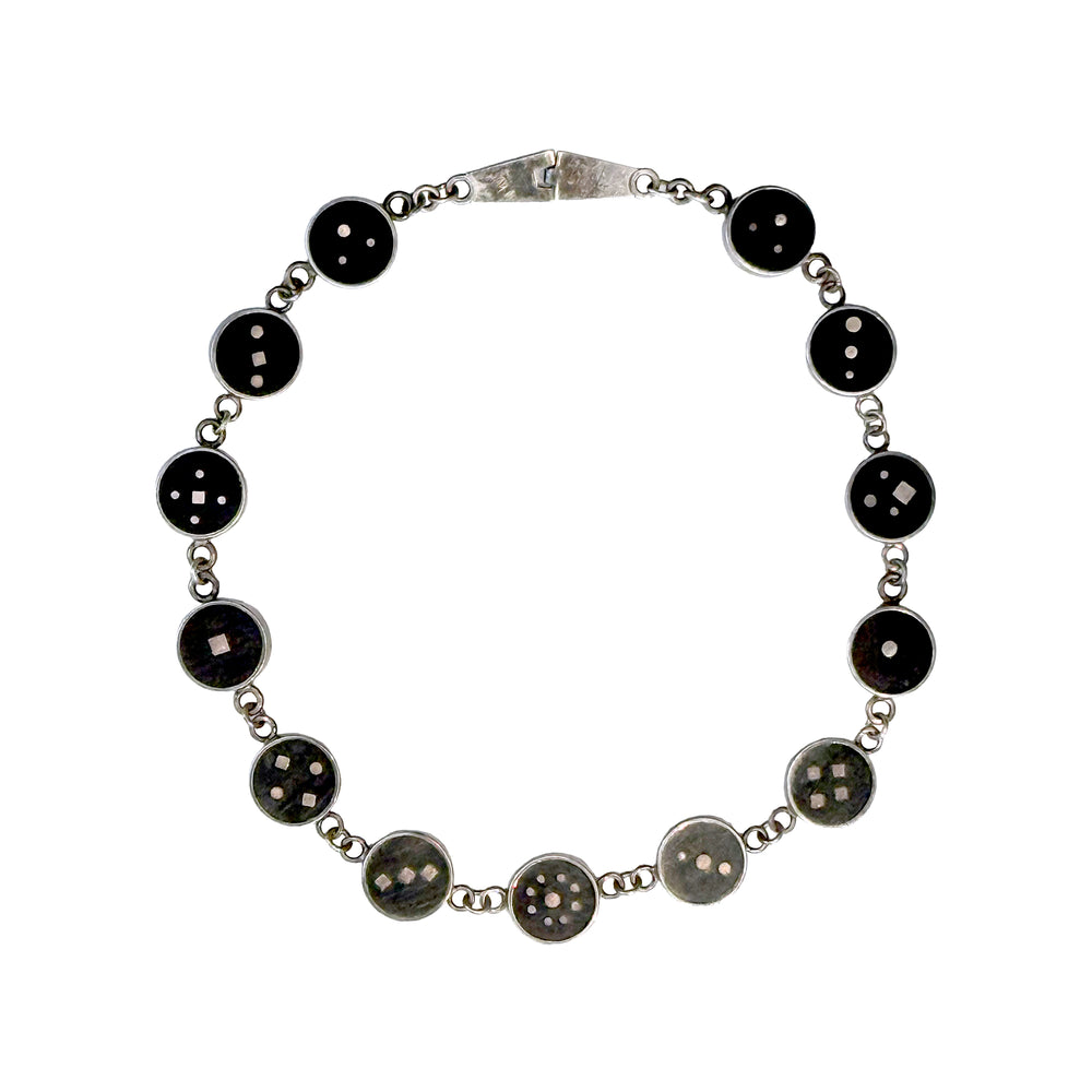 Sterling & Ebony Modernist Necklace