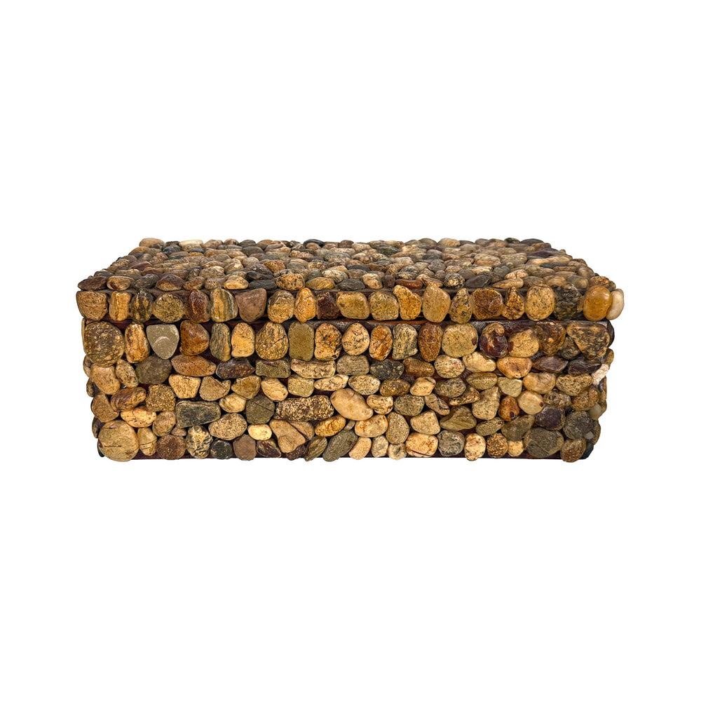 Stone Encrusted Wood Box