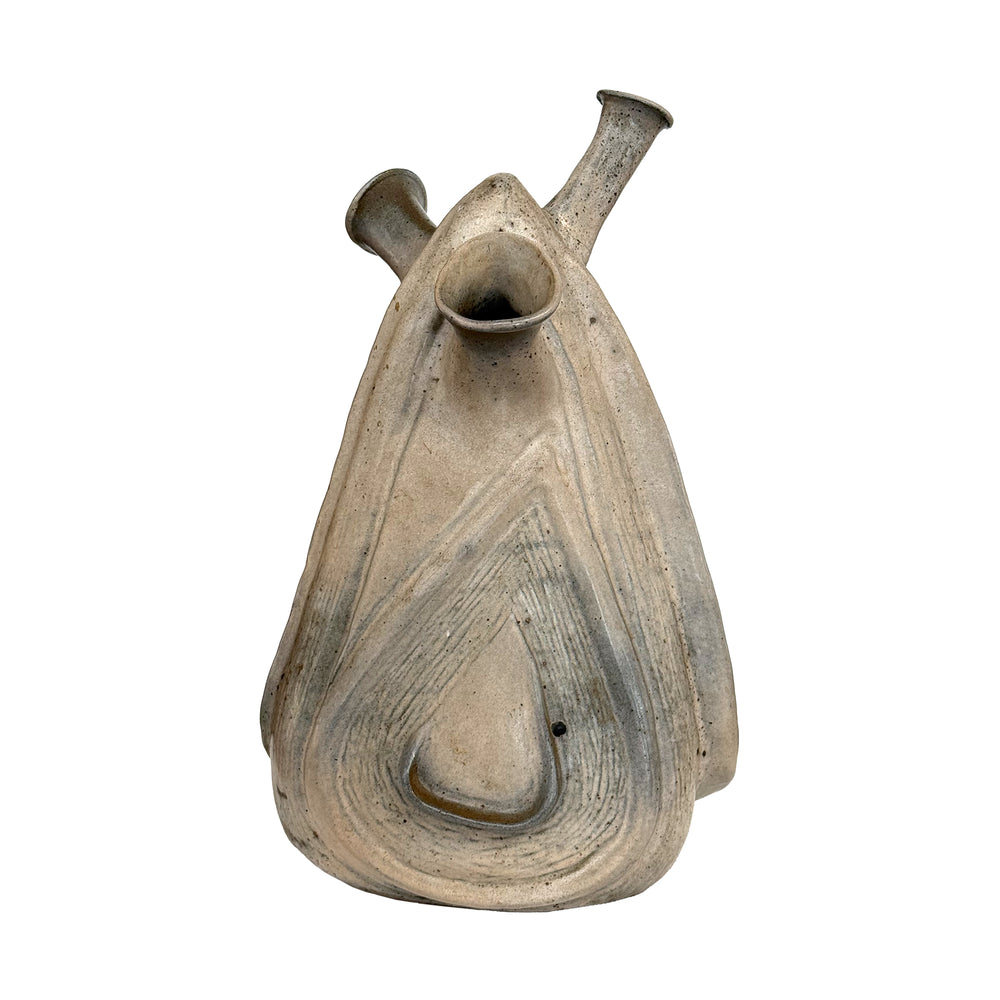 Studio Ceramic Biomorphic 3-Spout Vase by Barbara Dillon