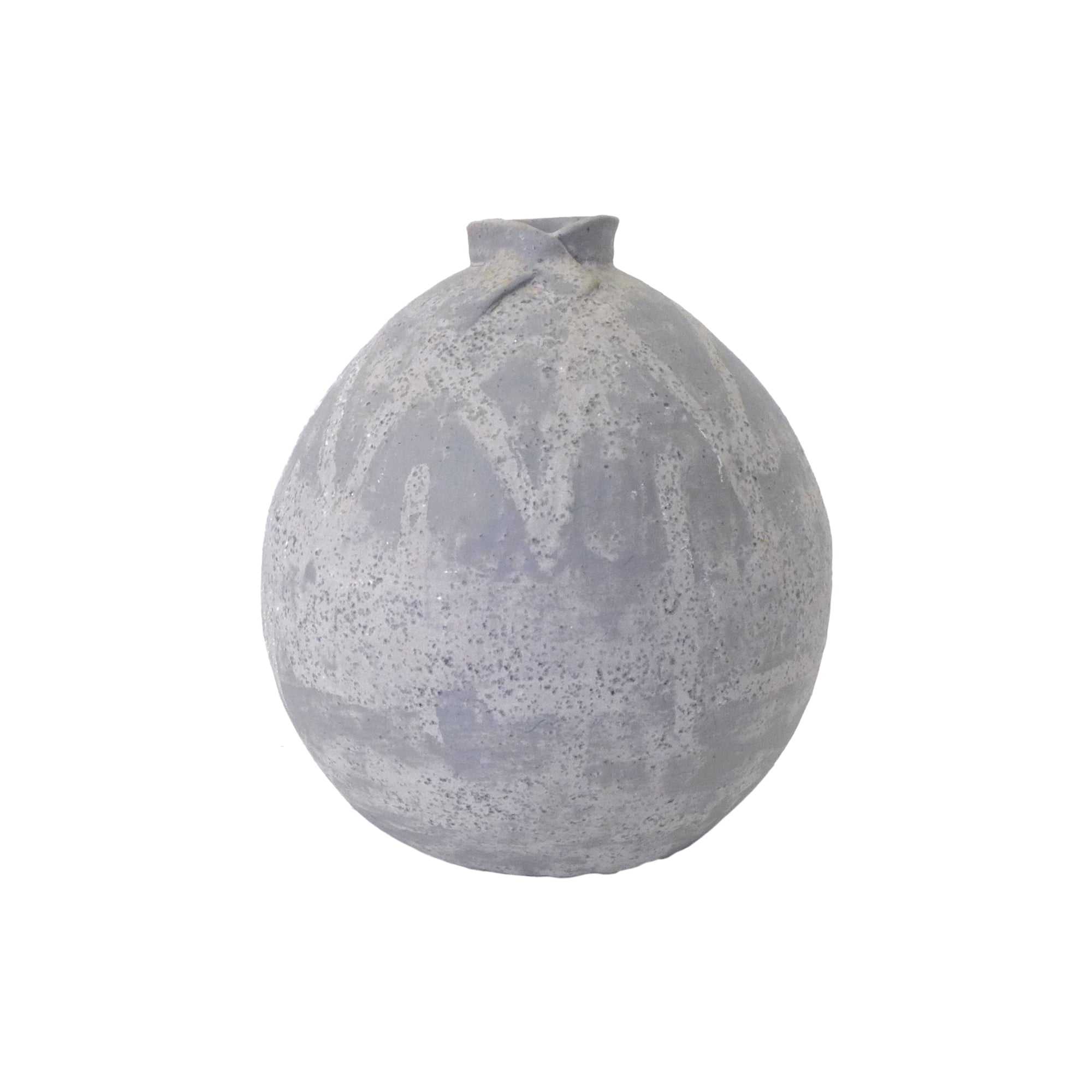 Studio Ceramic Bulbous Vase with Collar