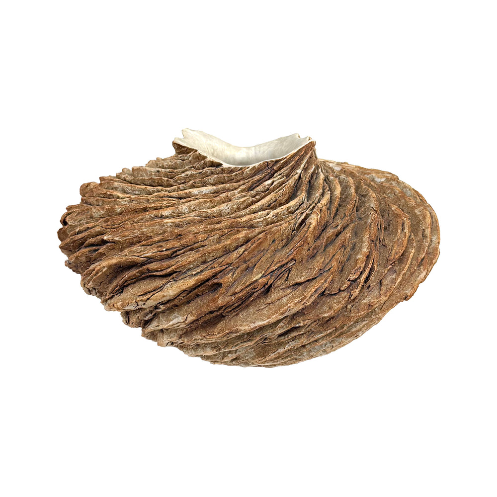 Studio Ceramic Carved Spiraling Vase by Ann Goldman