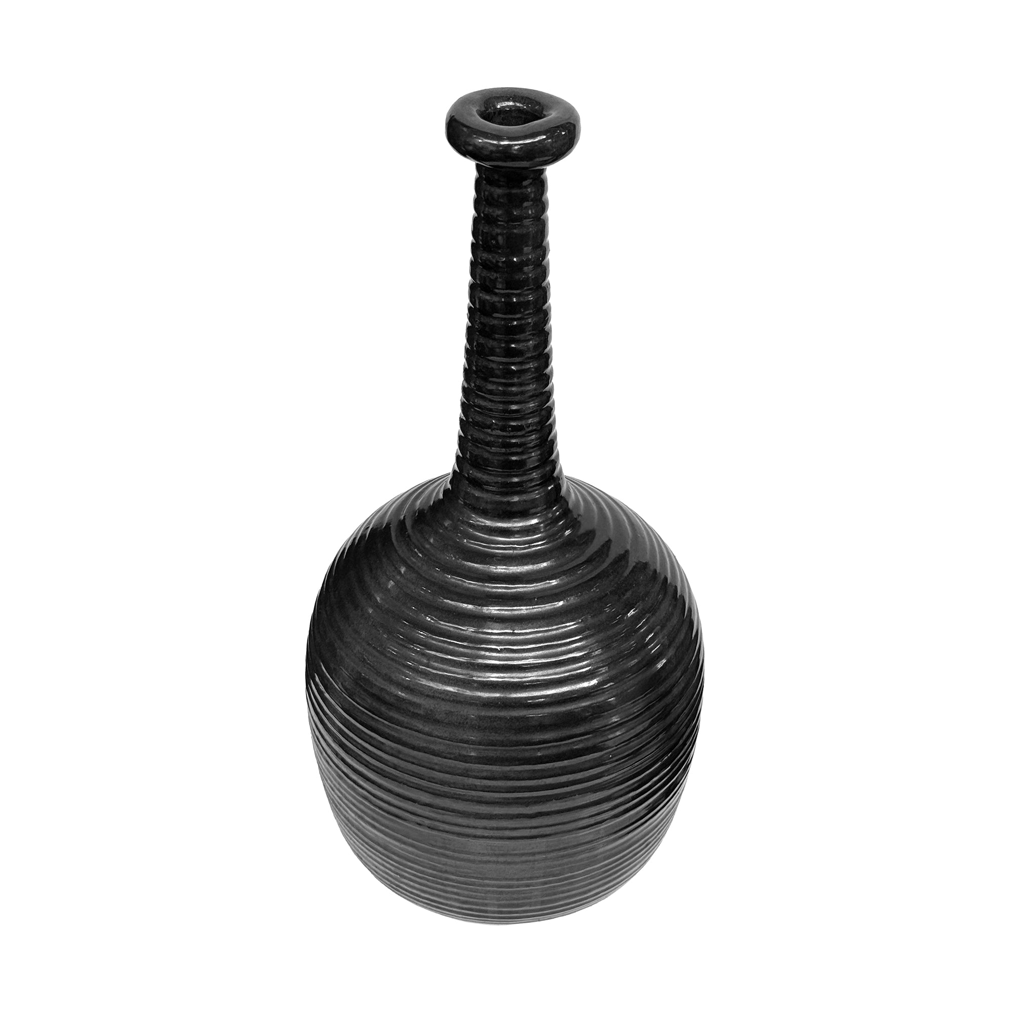 Studio Ceramic Concentric Rings Vase