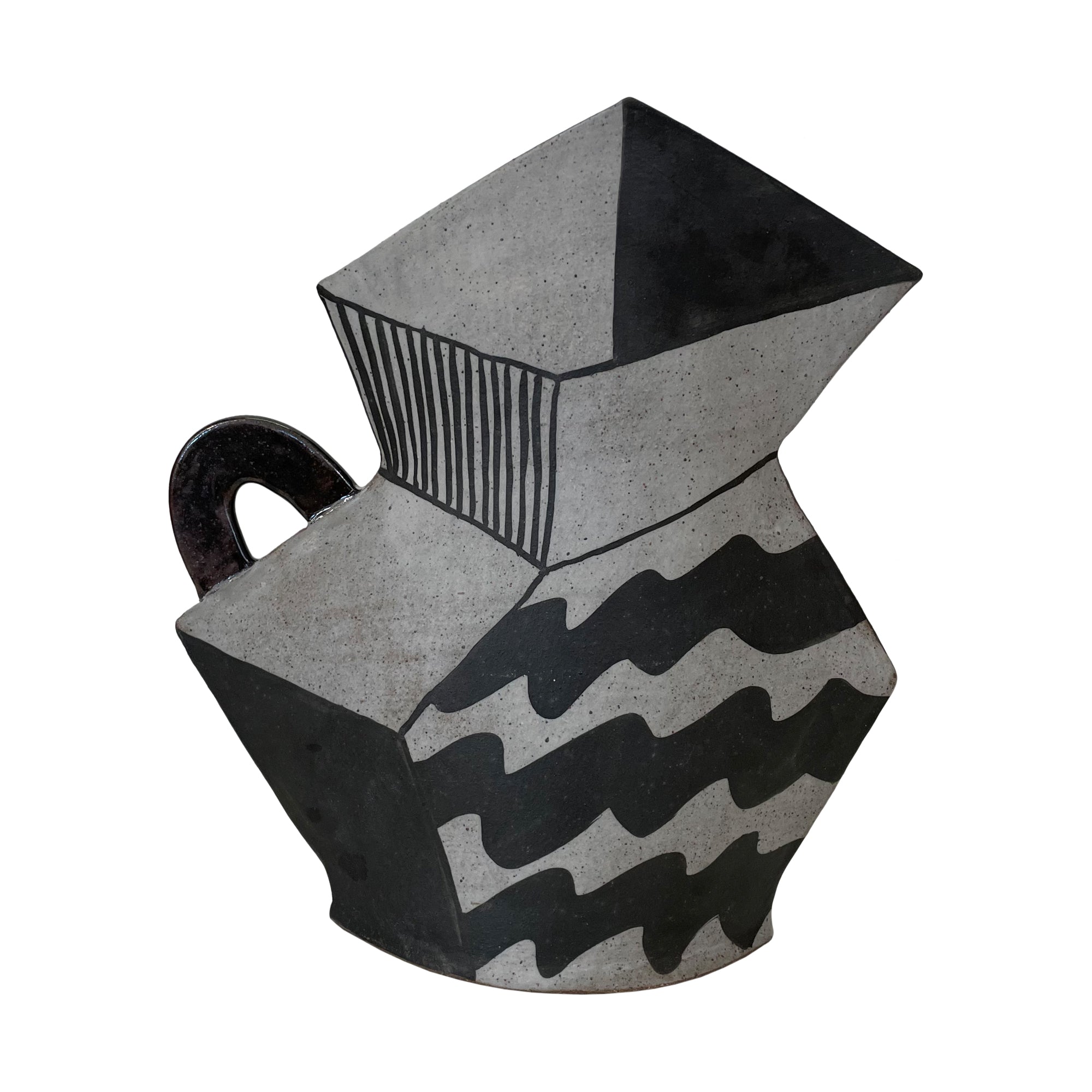 Studio Ceramic Cubist "Pitcher" Vase by Kazuko Matthews