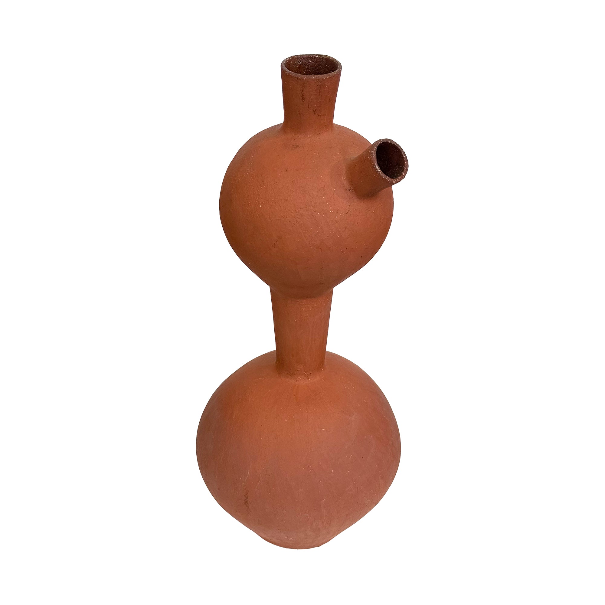 Studio Ceramic Double-Gourd Double-Spout Vase