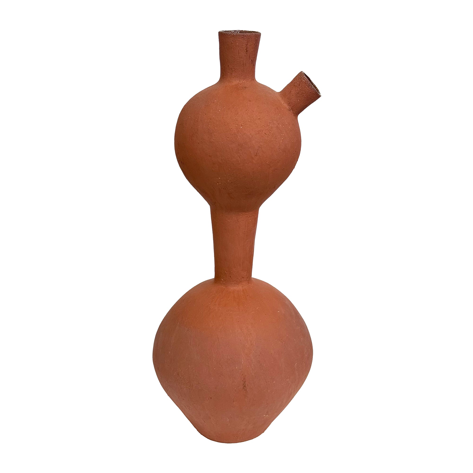 Studio Ceramic Double-Gourd Double-Spout Vase