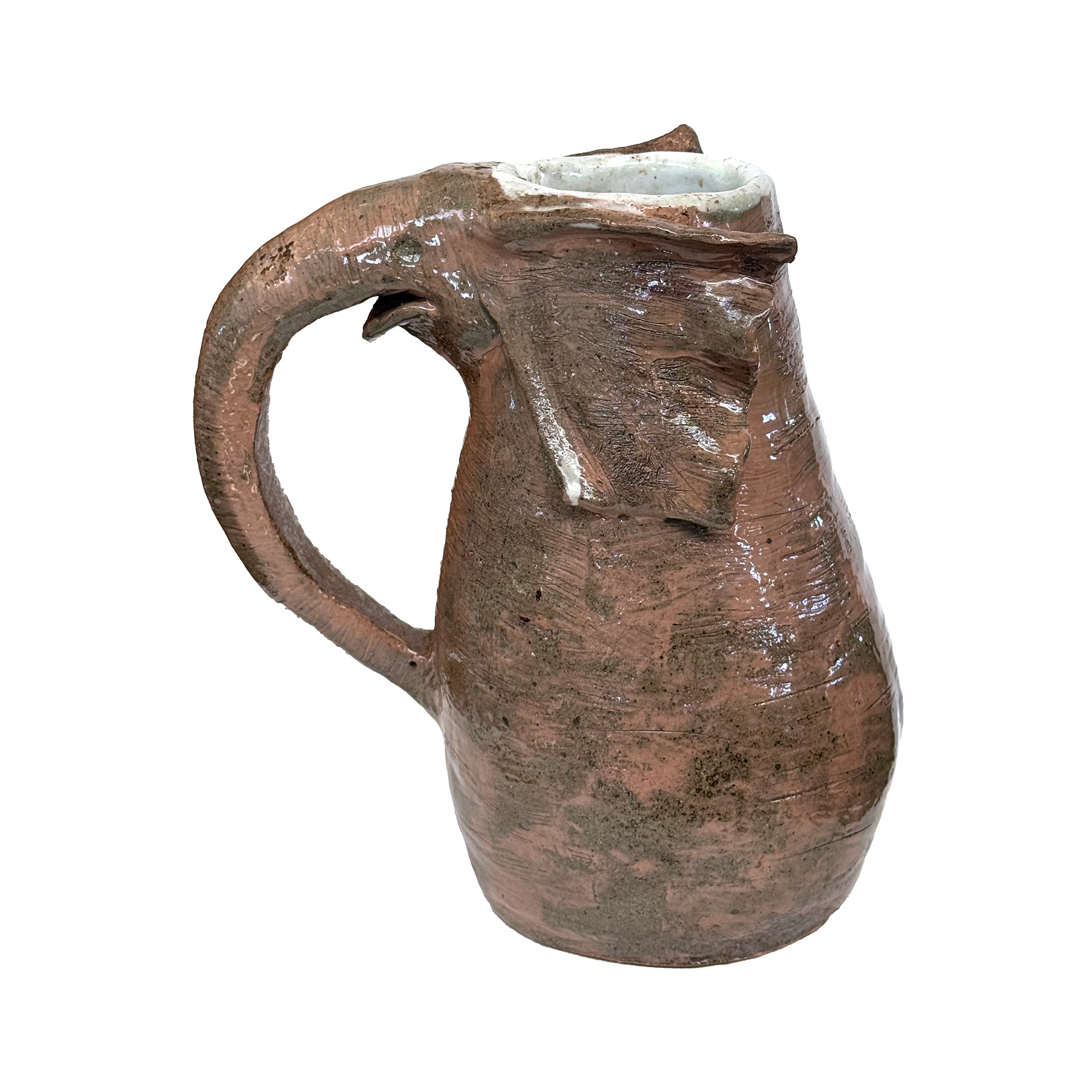Studio Ceramic Elephant Pitcher Vase