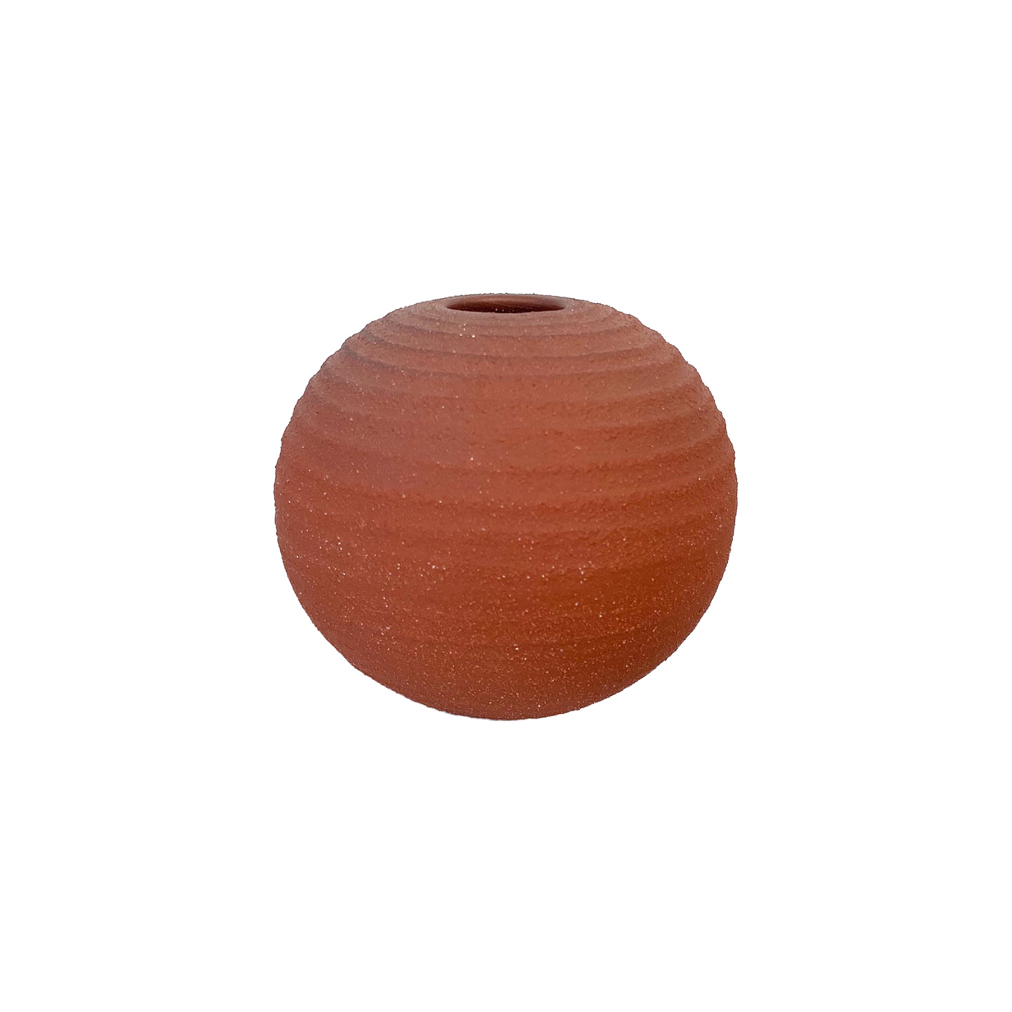 Studio Ceramic Fluted Sphere Bud Vase