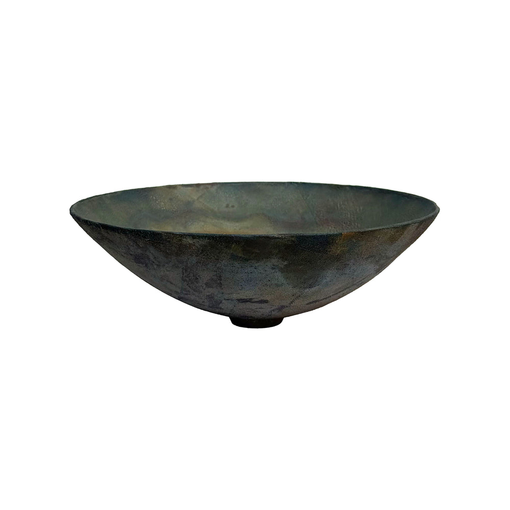Studio Ceramic Footed Raku Bowl or Catch-All
