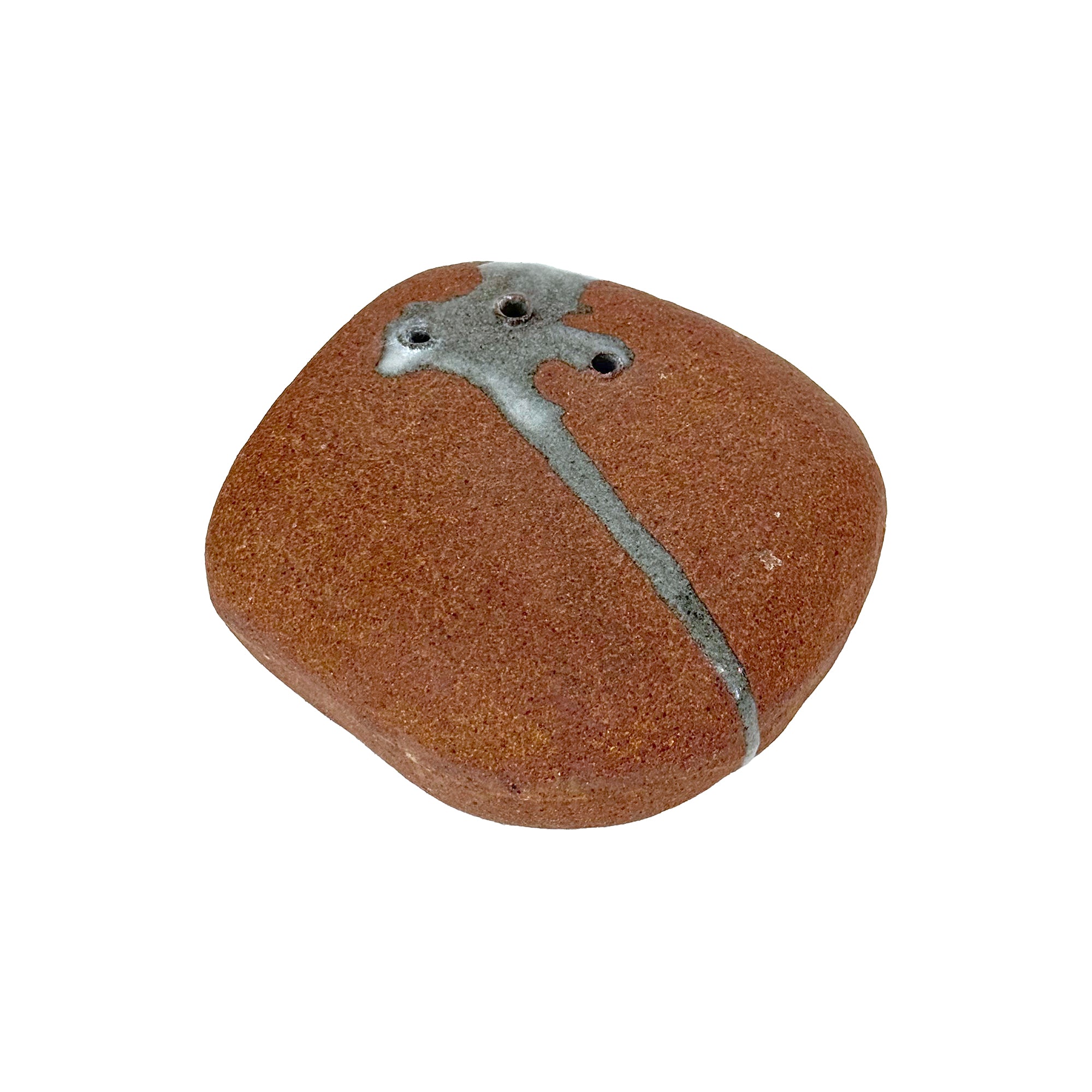 Studio Ceramic Partially-Glazed Multi-Hole Weedpot