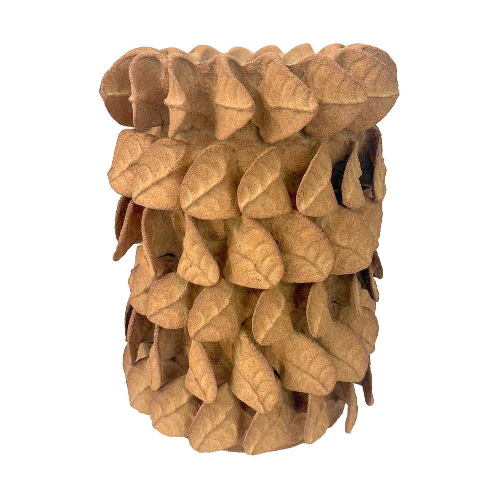 Studio Ceramic "Oscillation" Leaf Vase by Paul S. Briggs