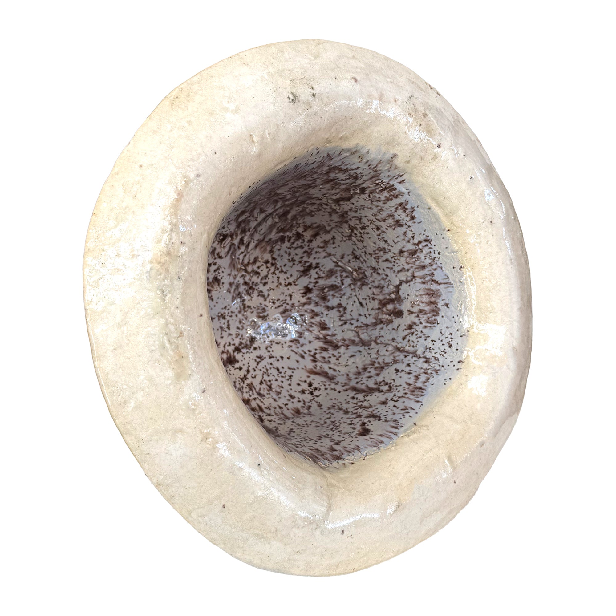 Surrealist Ceramic Derby Hat with Eyes Sculpture