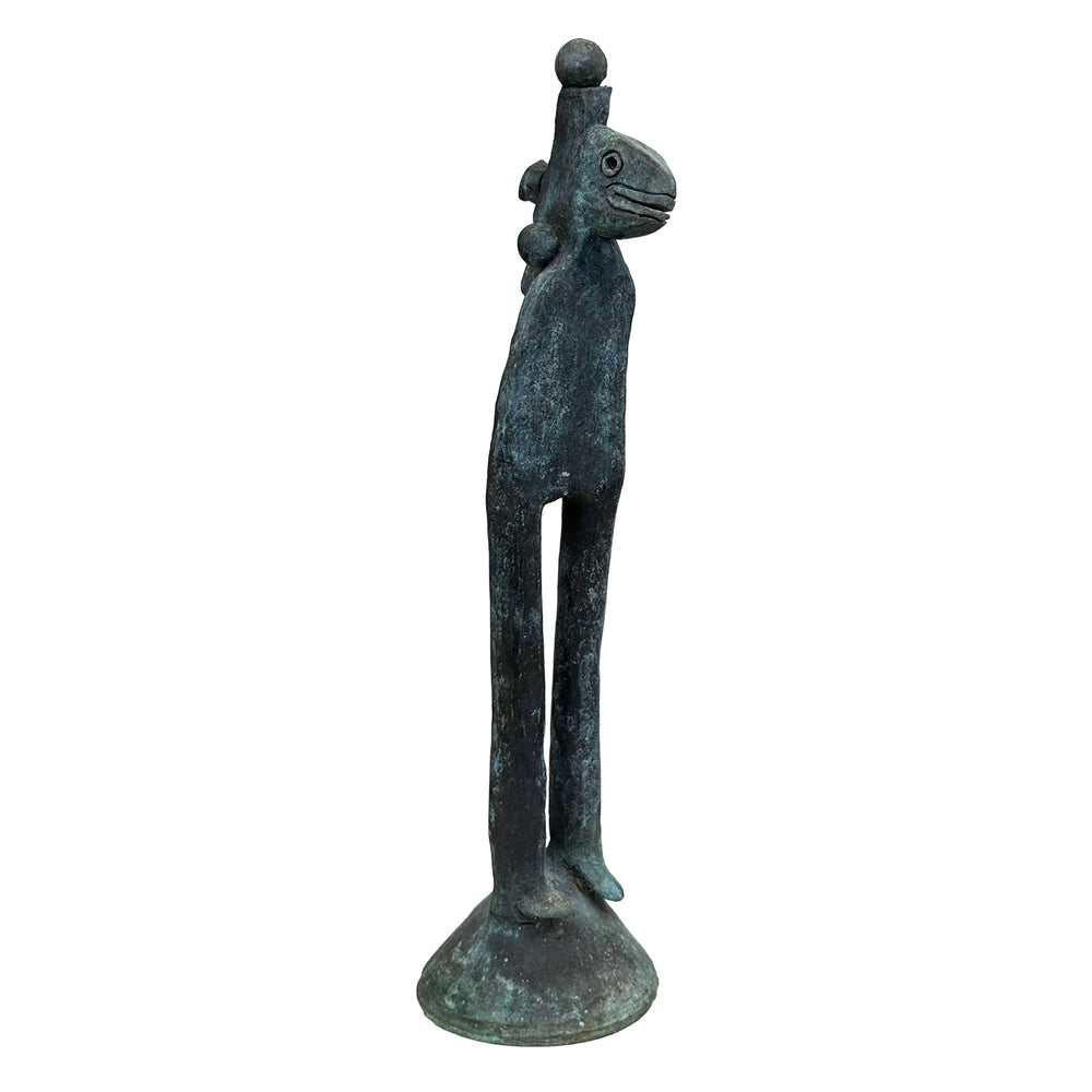 Surrealist Figural Bronze Sculpture by Joe Soldate