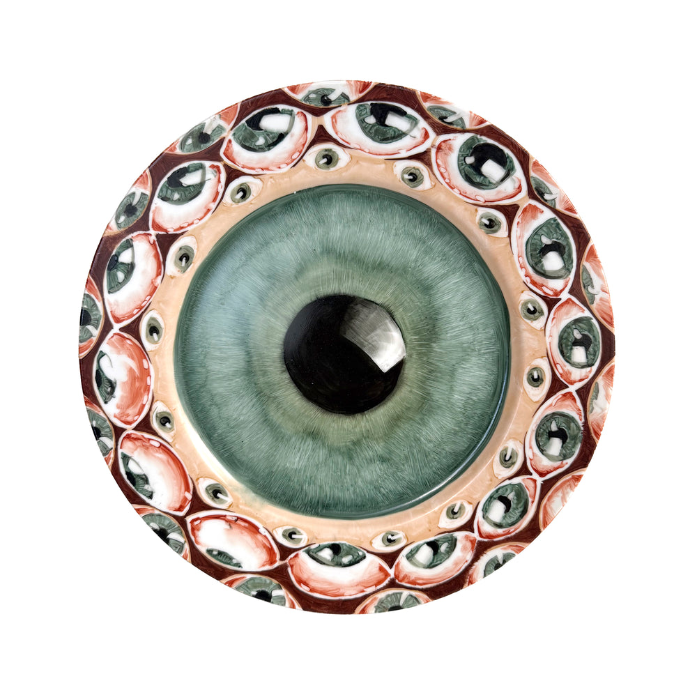 Surrealist Hand-Painted Eye Plate