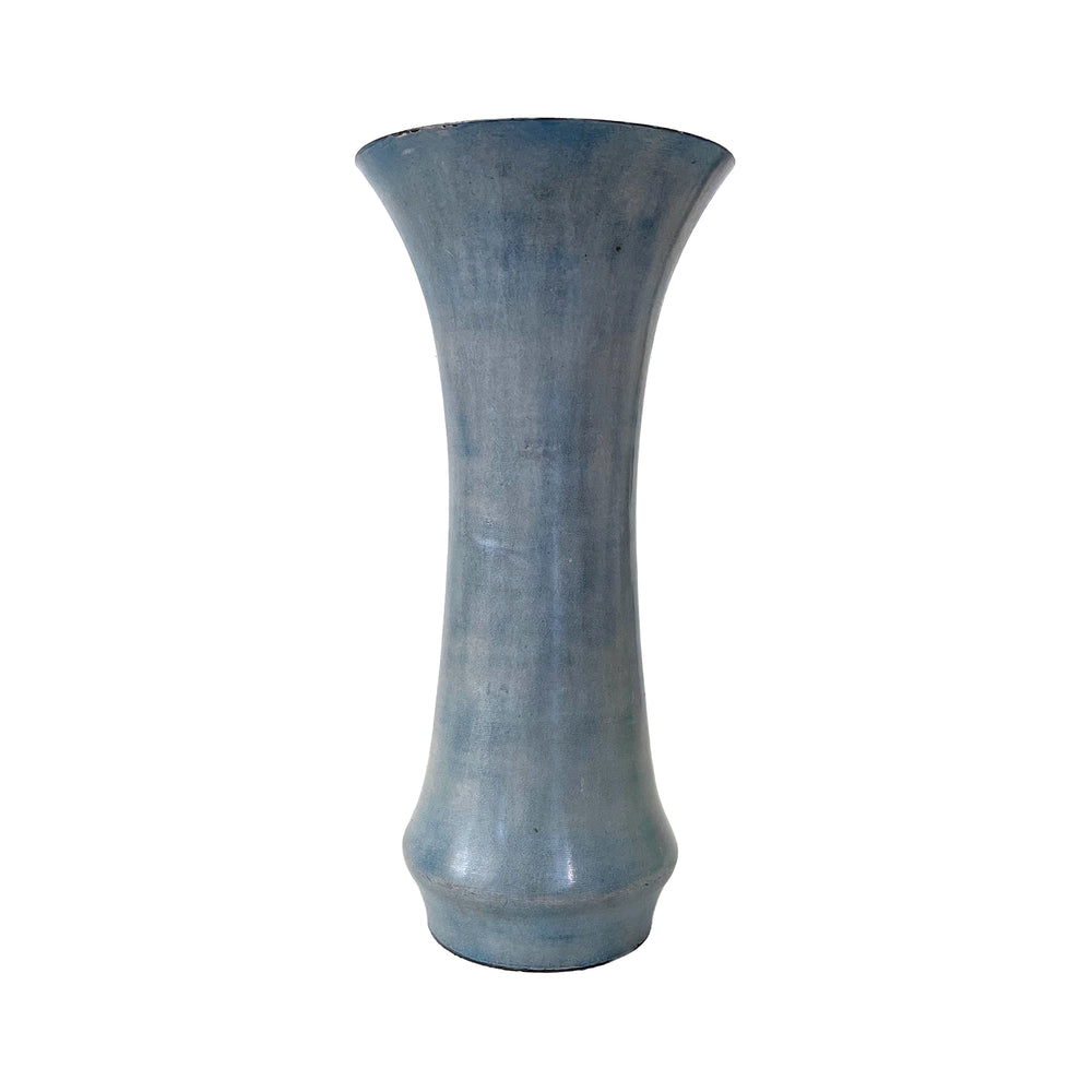 Tall Flared Enameled Bronze Vase