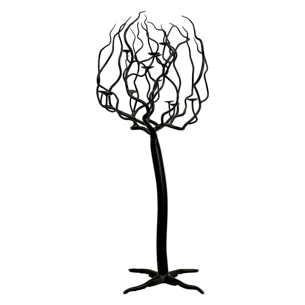 Tall Iron Tree of Life Candelabrum