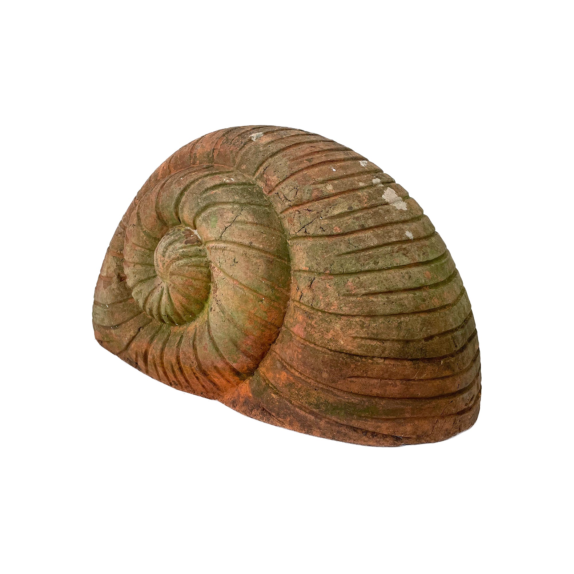 Terra Cotta Oversized Snail Shell Garden Sculpture